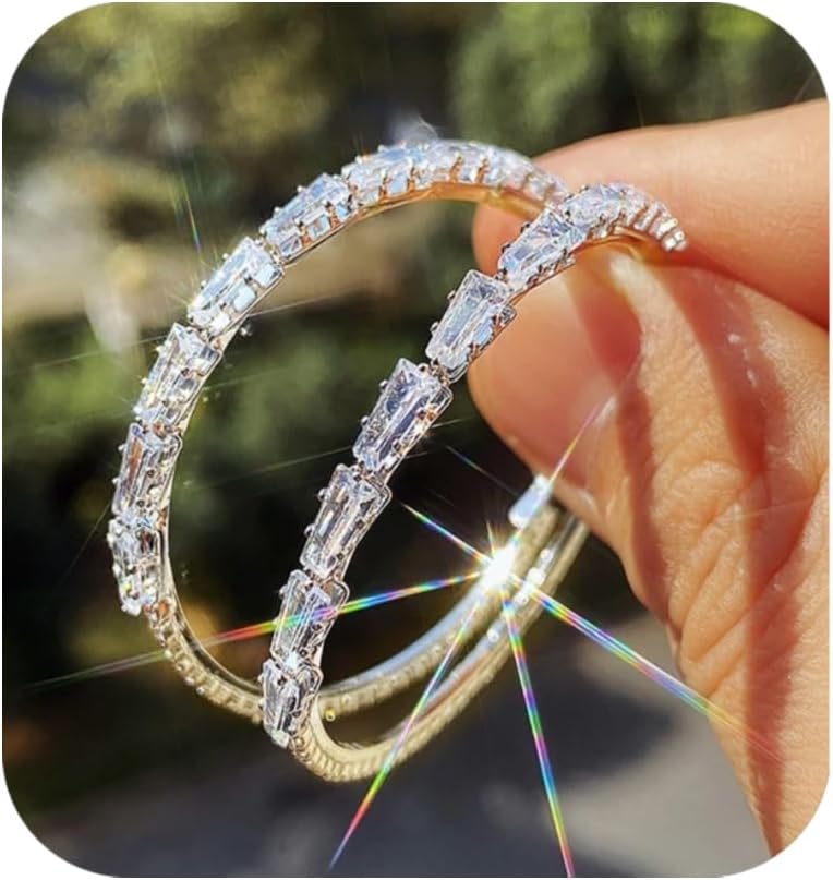 925 Sterling Silver Earrings for Women 2025 Trendy Diamond Dangle Round Hoop Earrings Hypoallergenic Gifts for Her 925 Sterling Silver Earrings for Women 2025 Trendy Diamond Dangle Round Hoop Earrings Hypoallergenic Gifts for Her