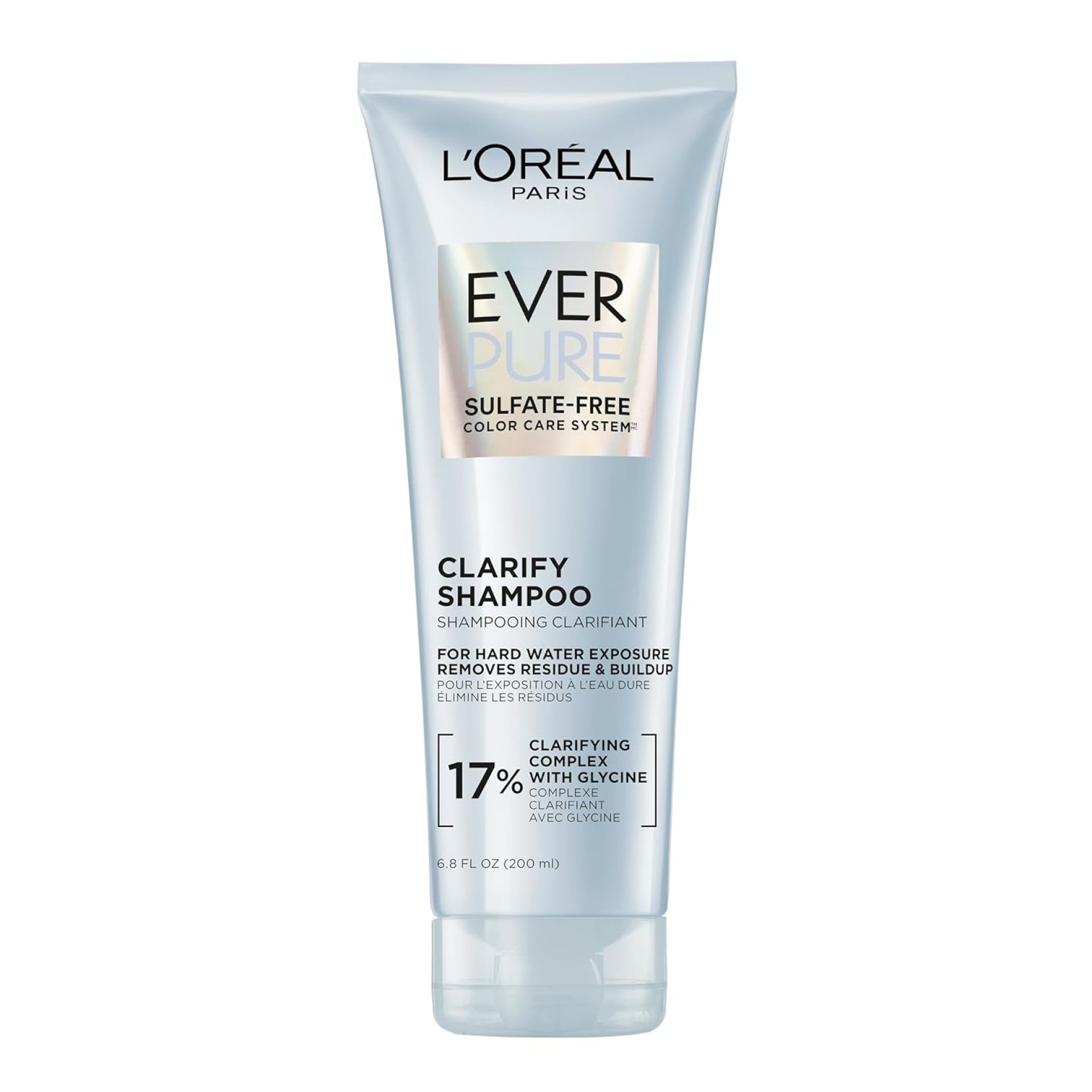 L’Oreal Paris Clarify Sulfate Free Shampoo with Antioxidants, Clarifying Shampoo for Hard Water Exposure and Styling Build-up, EverPure, 6.8 Fl Oz L’Oreal Paris Clarify Sulfate Free Shampoo with Antioxidants, Clarifying Shampoo for Hard Water Exposure and Styling Build-up, EverPure, 6.8 Fl Oz