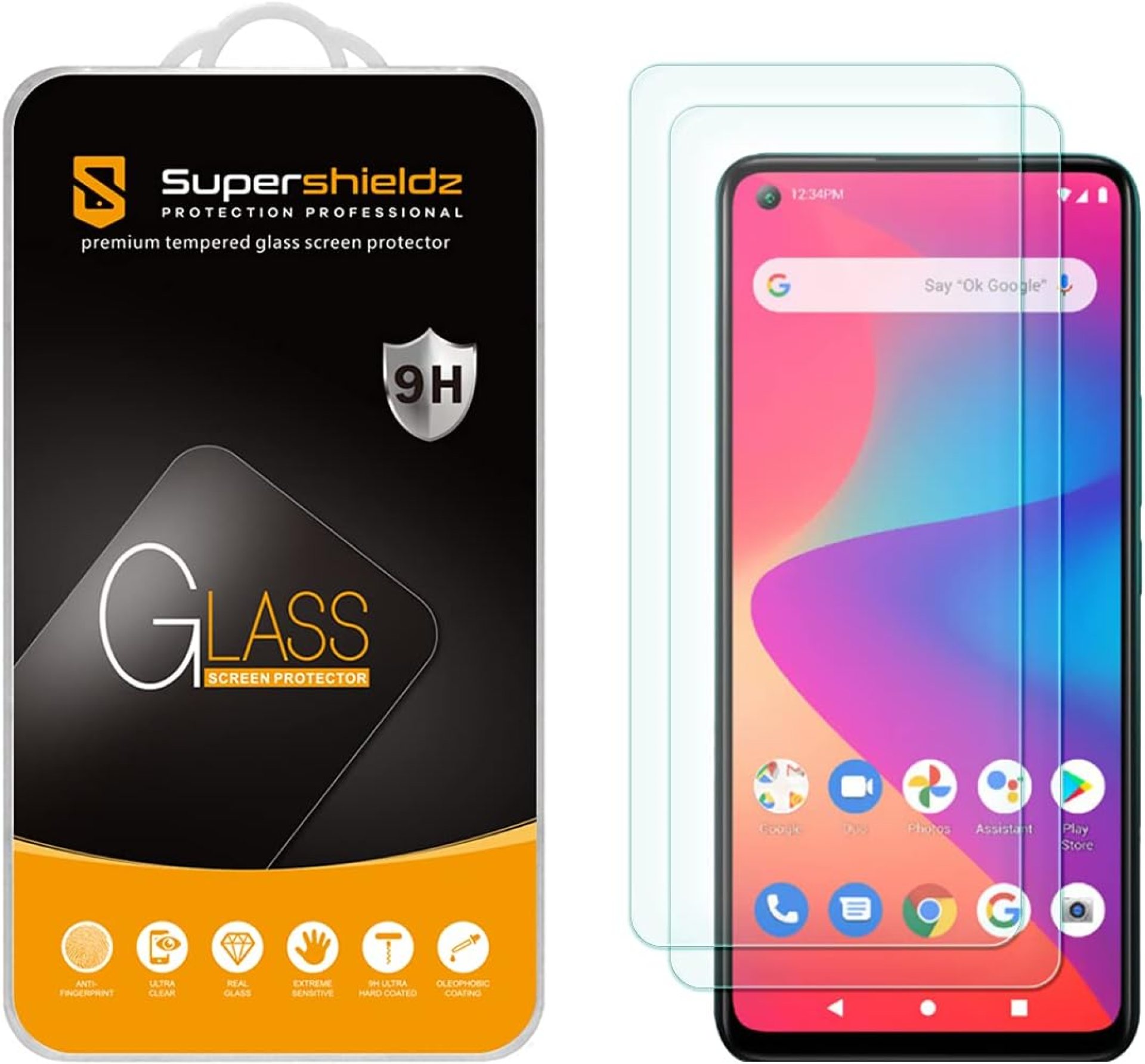 Supershieldz (2 Pack) Designed for BLU G91 Tempered Glass Screen Protector, Anti Scratch, Bubble Free Supershieldz (2 Pack) Designed for BLU G91 Tempered Glass Screen Protector, Anti Scratch, Bubble Free