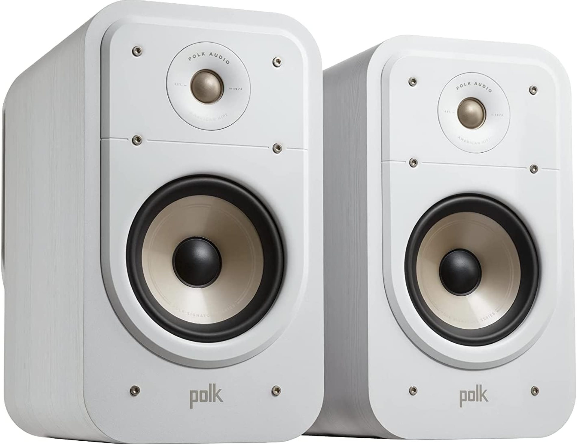 Polk Signature Elite ES20 Bookshelf Speaker – Hi-Res Audio Certified, Dolby Atmos & DTS:X Compatible, 1″ Tweeter & 6.5″ Woofer, Power Port Technology for Effortless Bass (Pair, Elegant White-Washed) Polk Signature Elite ES20 Bookshelf Speaker – Hi-Res Audio Certified, Dolby Atmos & DTS:X Compatible, 1″ Tweeter & 6.5″ Woofer, Power Port Technology for Effortless Bass (Pair, Elegant White-Washed)
