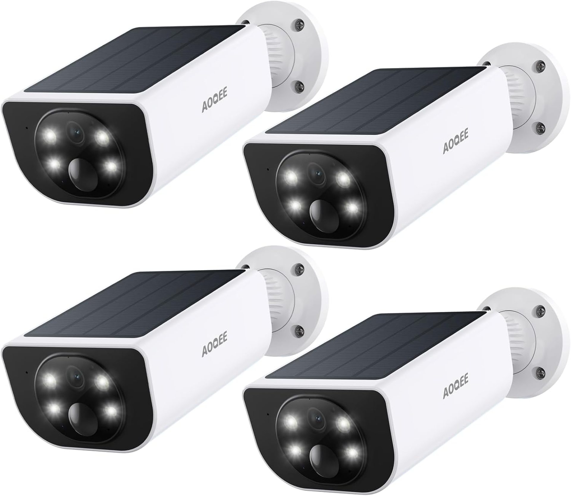 Cameras for Home Security-2K Wireless Security Camera Outdoor with AI Motion Detection & Siren, Non-Stop Solar Powered Charging, Color Night Vision, SD/Cloud Storage, Waterproof, S1 4P Cameras for Home Security-2K Wireless Security Camera Outdoor with AI Motion Detection & Siren, Non-Stop Solar Powered Charging, Color Night Vision, SD/Cloud Storage, Waterproof, S1 4P