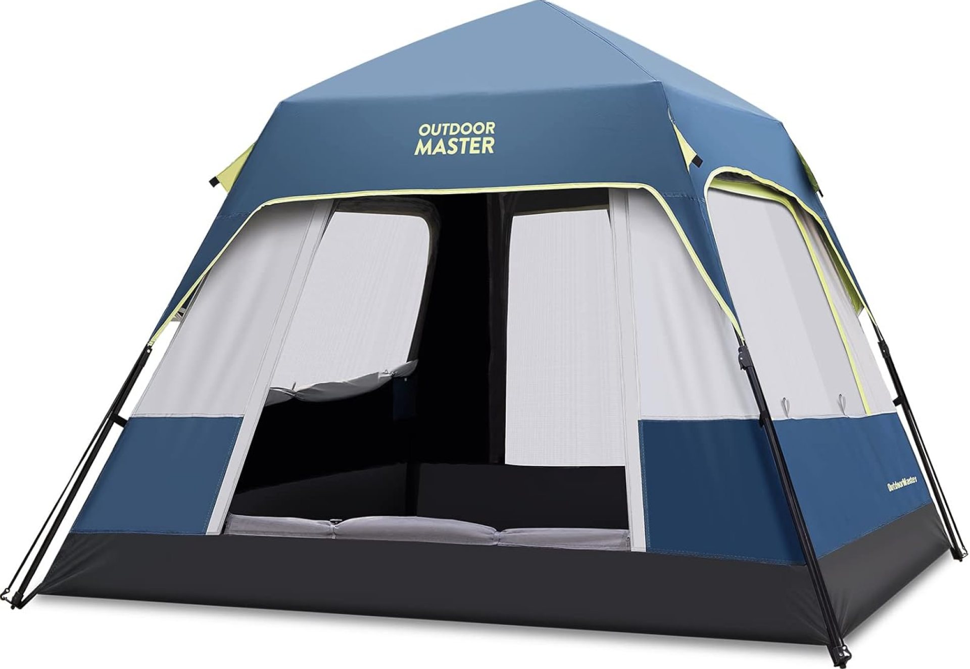 OutdoorMaster Camping Tents, 4/6 Person Camping Tent with Blackout Shelter Technology, Easy Setup in 60 Seconds, Weatherproof Pop Up Tent with Top Rainfly, Instant Cabin Tent OutdoorMaster Camping Tents, 4/6 Person Camping Tent with Blackout Shelter Technology, Easy Setup in 60 Seconds, Weatherproof Pop Up Tent with Top Rainfly, Instant Cabin Tent