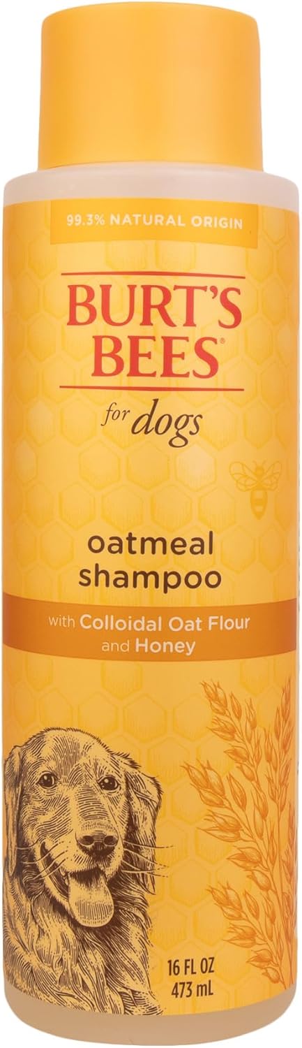 Burt’s Bees for Pets Oatmeal Dog Shampoo with Colloidal Oat Flour and Honey, 95% Natural Origin Formulas, Shampoo for Dogs – Gentle Dog Shampoo, Best Dog Shampoo, 16 oz Burt’s Bees for Pets Oatmeal Dog Shampoo with Colloidal Oat Flour and Honey, 95% Natural Origin Formulas, Shampoo for Dogs – Gentle Dog Shampoo, Best Dog Shampoo, 16 oz