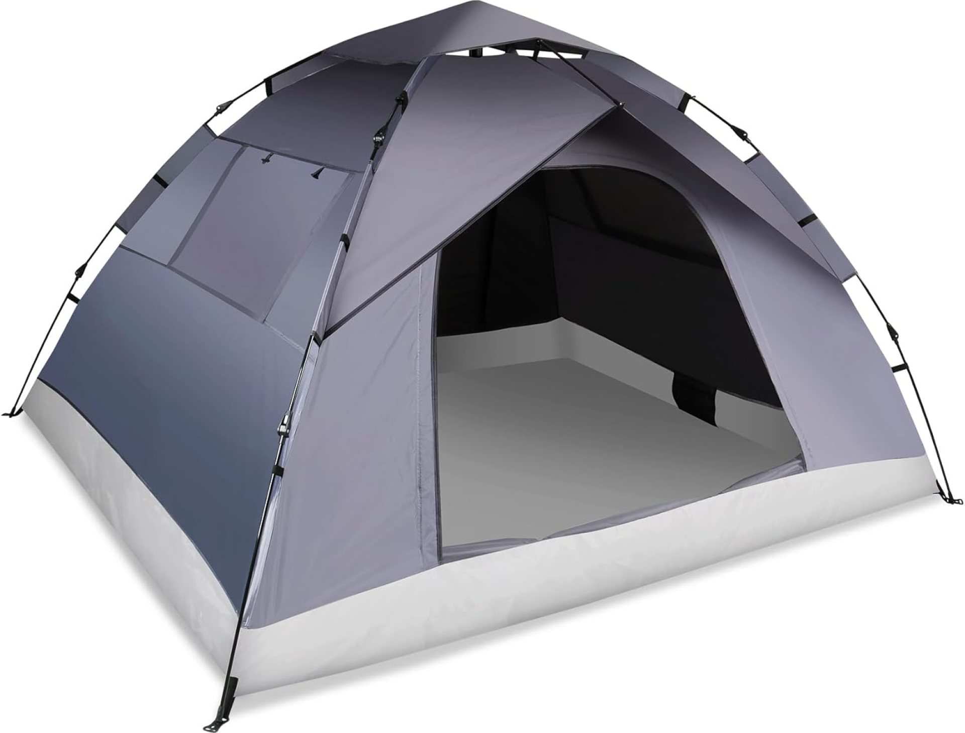 1/2/3/4 Person Pop-Up Camping Tent, Instant Setup Family Tent with Double Layer & Large Mesh Windows, Portable for Hiking, Backpacking & Outdoor Adventures, Waterproof & Windproof 1/2/3/4 Person Pop-Up Camping Tent, Instant Setup Family Tent with Double Layer & Large Mesh Windows, Portable for Hiking, Backpacking & Outdoor Adventures, Waterproof & Windproof