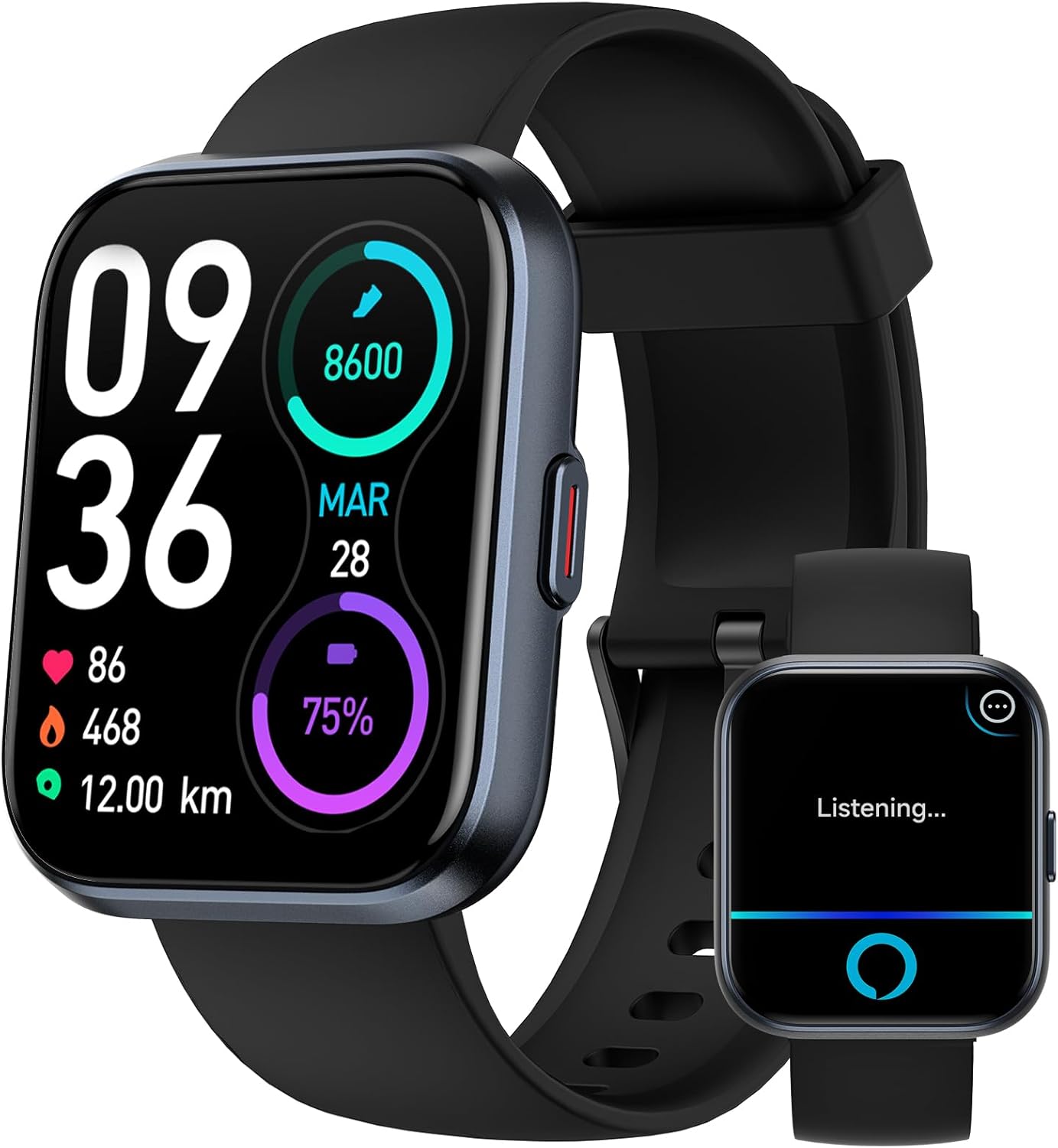 Smart Watch for Men Women Android iPhone, Alexa Built-in Fitness Watch with 1.8″ LCD Screen & Bluetooth Call (Make/Answer), Heart Rate/SpO2/Sleep Monitor, 100 Sports, IP68 Waterproof Smartwatch Smart Watch for Men Women Android iPhone, Alexa Built-in Fitness Watch with 1.8″ LCD Screen & Bluetooth Call (Make/Answer), Heart Rate/SpO2/Sleep Monitor, 100 Sports, IP68 Waterproof Smartwatch