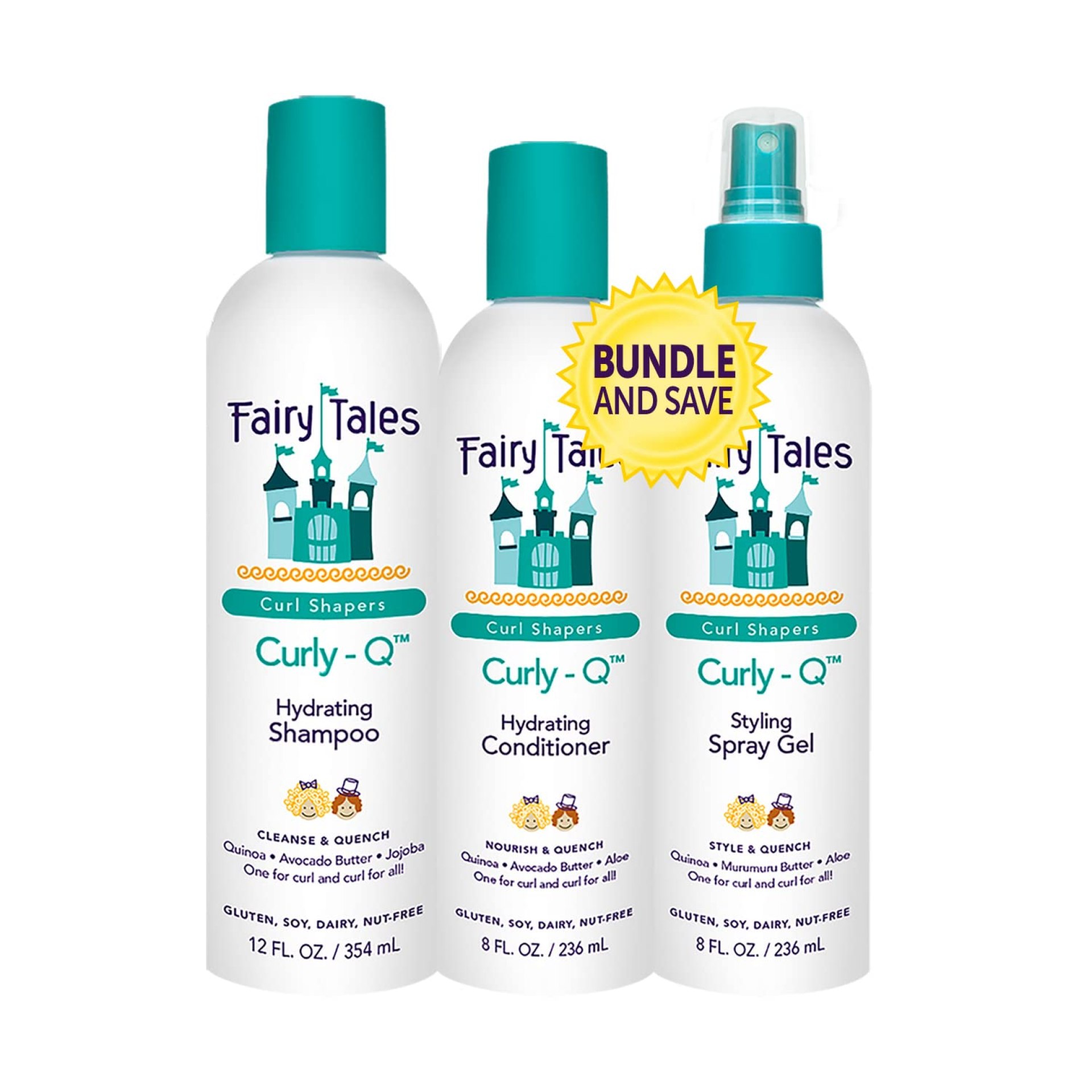 Fairy Tales Curly Q Shampoo & Conditioner Kit for Curly Hair – Hydrates, Detangles, Defines Curls, Tames Frizz -free from Phthalate , Paraben & Sulfate – 3 Travel Size Items Fairy Tales Curly Q Shampoo & Conditioner Kit for Curly Hair – Hydrates, Detangles, Defines Curls, Tames Frizz -free from Phthalate , Paraben & Sulfate – 3 Travel Size Items