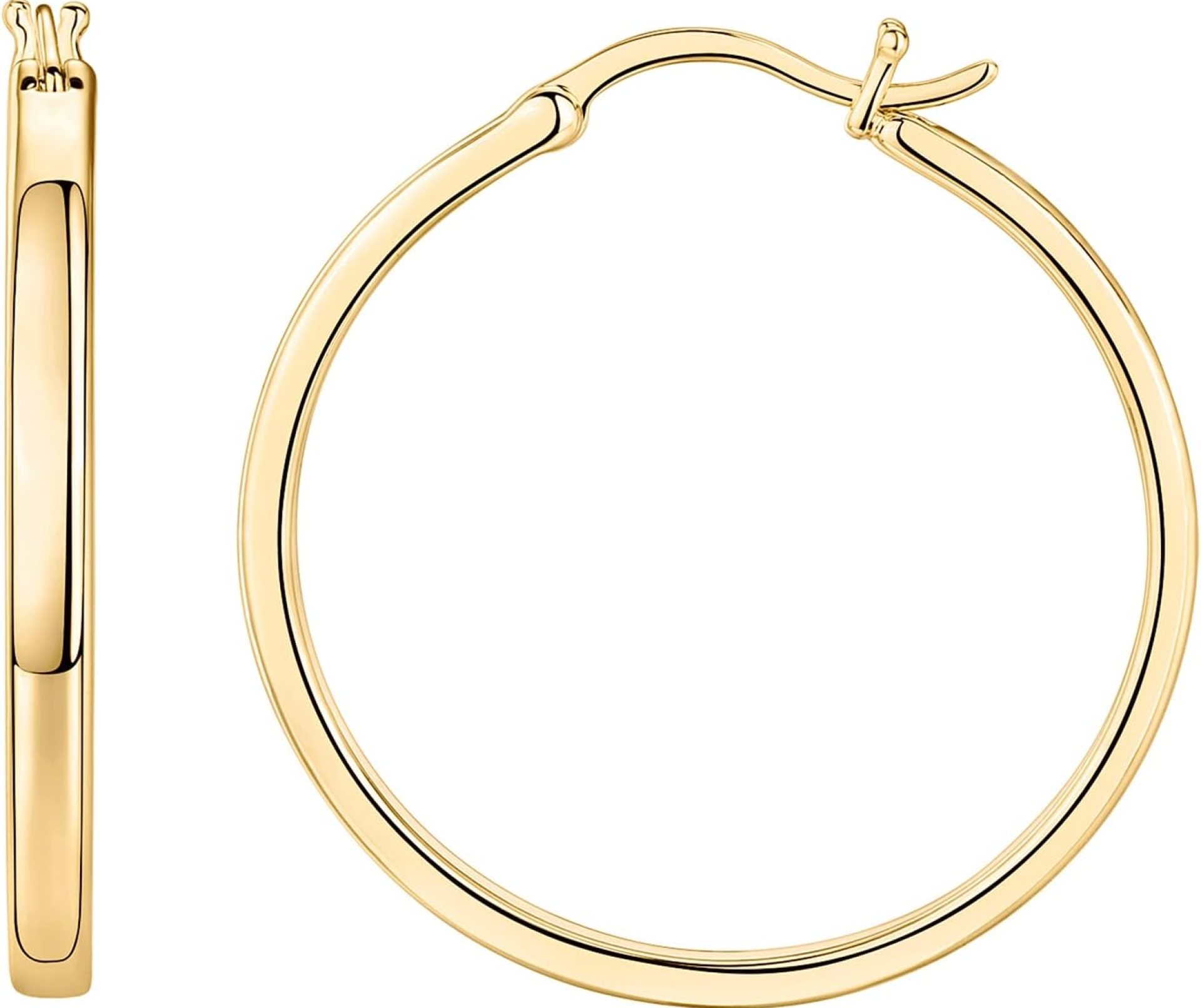 PAVOI 14K Gold Plated 925 Sterling Silver Post Lightweight Hoops | 20mm – 30mm Earring | Gold Hoop Earrings for Women PAVOI 14K Gold Plated 925 Sterling Silver Post Lightweight Hoops | 20mm – 30mm Earring | Gold Hoop Earrings for Women