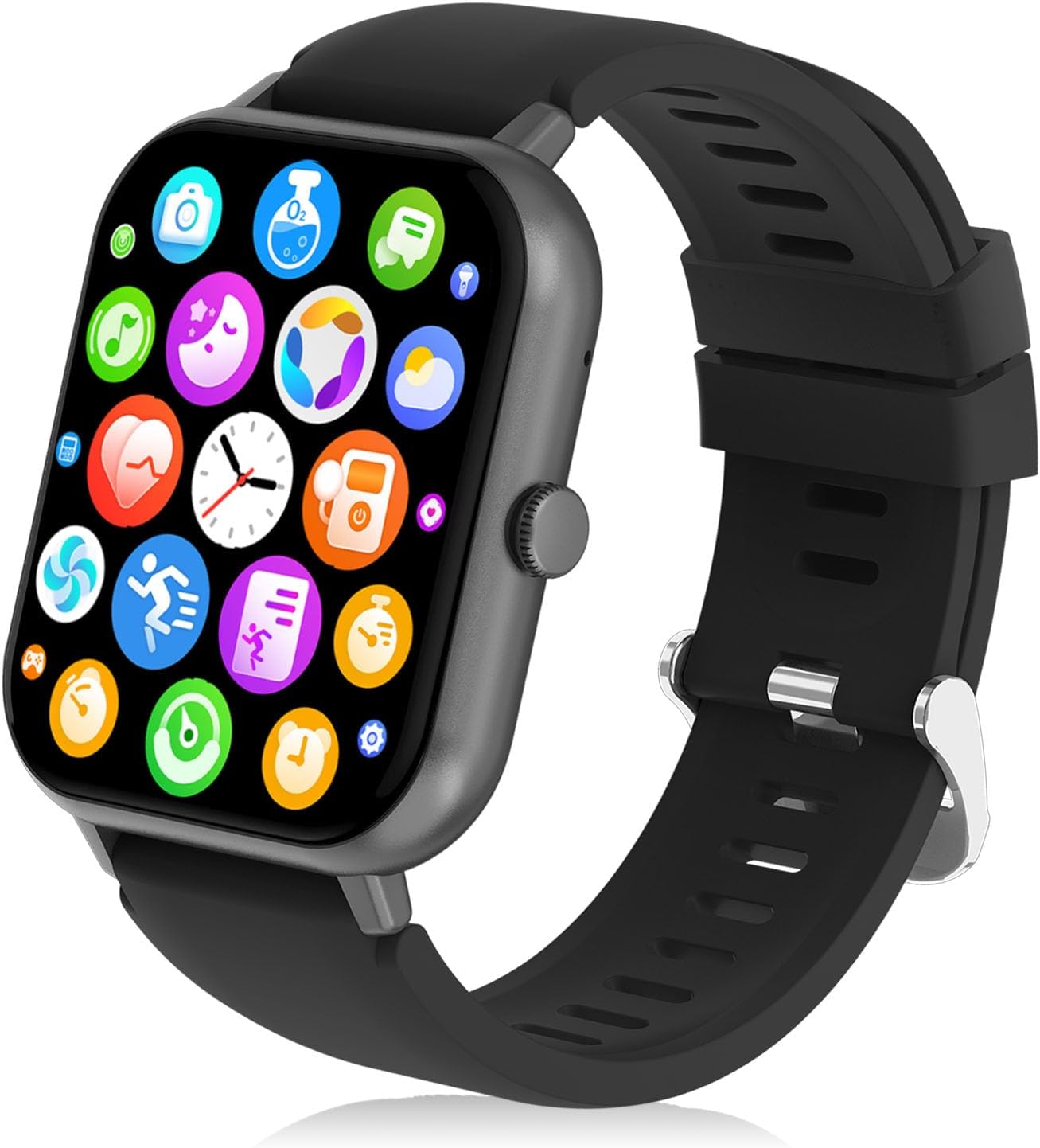 Smart Watch,1.83″ Smartwatches for Men Women,Fitness Tracker with Heart Rate SpO2 Sleep Monitor,110+ Sport Modes,IP68 Waterproof, Compatible Android iOS Phones (Black) Smart Watch,1.83″ Smartwatches for Men Women,Fitness Tracker with Heart Rate SpO2 Sleep Monitor,110+ Sport Modes,IP68 Waterproof, Compatible Android iOS Phones (Black)