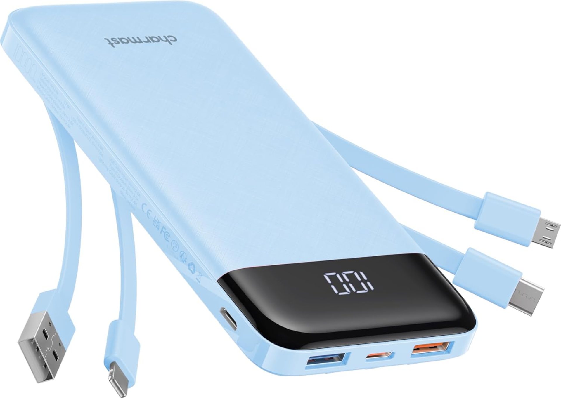 Portable Charger with Built in Cables, Portable Charger with Cords Wires Slim 10000mAh Travel Battery Pack 6 Outputs 3 Inputs 3A Fast Charging Power Bank for Samsung Google Pixel LG Moto iPhone iPad Portable Charger with Built in Cables, Portable Charger with Cords Wires Slim 10000mAh Travel Battery Pack 6 Outputs 3 Inputs 3A Fast Charging Power Bank for Samsung Google Pixel LG Moto iPhone iPad