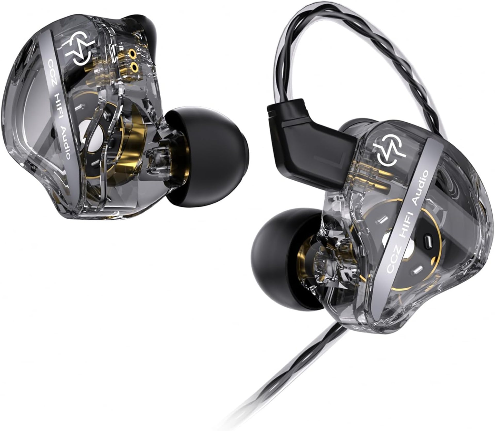 in Ear Monitor Headphones, CCZ DC01 PRO Ultra-strong Bass Wired Gaming Earbuds with 4N OFC Detachable IEM Cable, IEM Earphone Noise Canceling Headset for Singers Musicians Drummer (Clear, without Mic) in Ear Monitor Headphones, CCZ DC01 PRO Ultra-strong Bass Wired Gaming Earbuds with 4N OFC Detachable IEM Cable, IEM Earphone Noise Canceling Headset for Singers Musicians Drummer (Clear, without Mic)