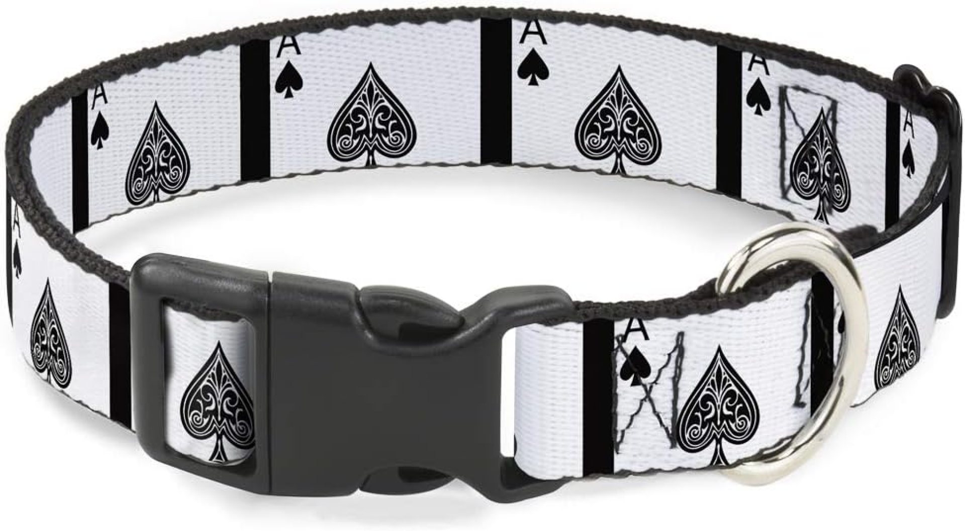 Buckle-Down Plastic Clip Collar – Ace of Spades – 1/2″ Wide – Fits 6-9″ Neck – Small Buckle-Down Plastic Clip Collar – Ace of Spades – 1/2″ Wide – Fits 6-9″ Neck – Small