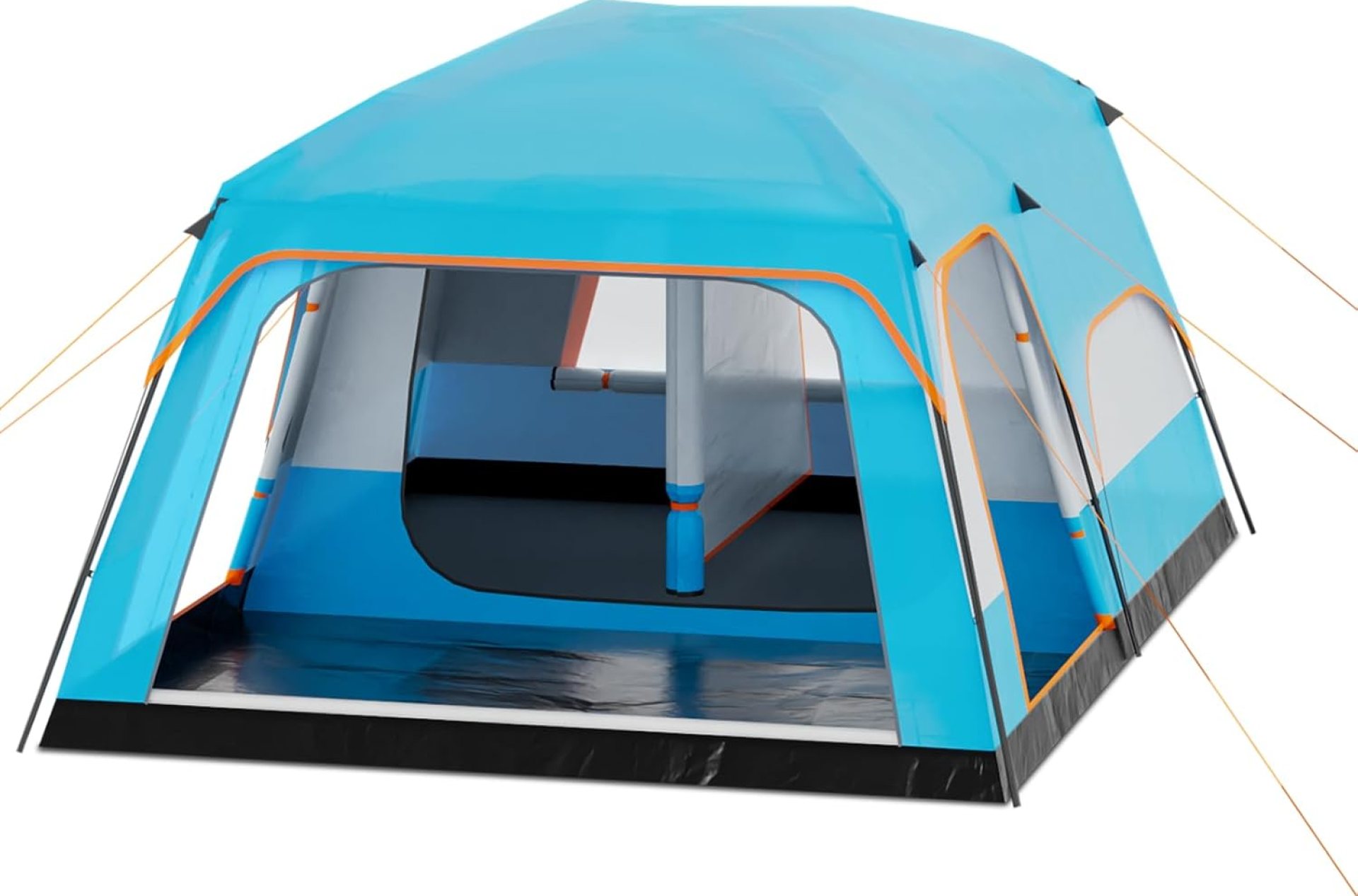 Athena Collection 7-8 Person Two-Bedroom Camping Cabin Tent, Large Family Travel Outdoor Tent With Footprint, Waterproof Equipment, Carry Bag for Lawn, Garden, Park Athena Collection 7-8 Person Two-Bedroom Camping Cabin Tent, Large Family Travel Outdoor Tent With Footprint, Waterproof Equipment, Carry Bag for Lawn, Garden, Park