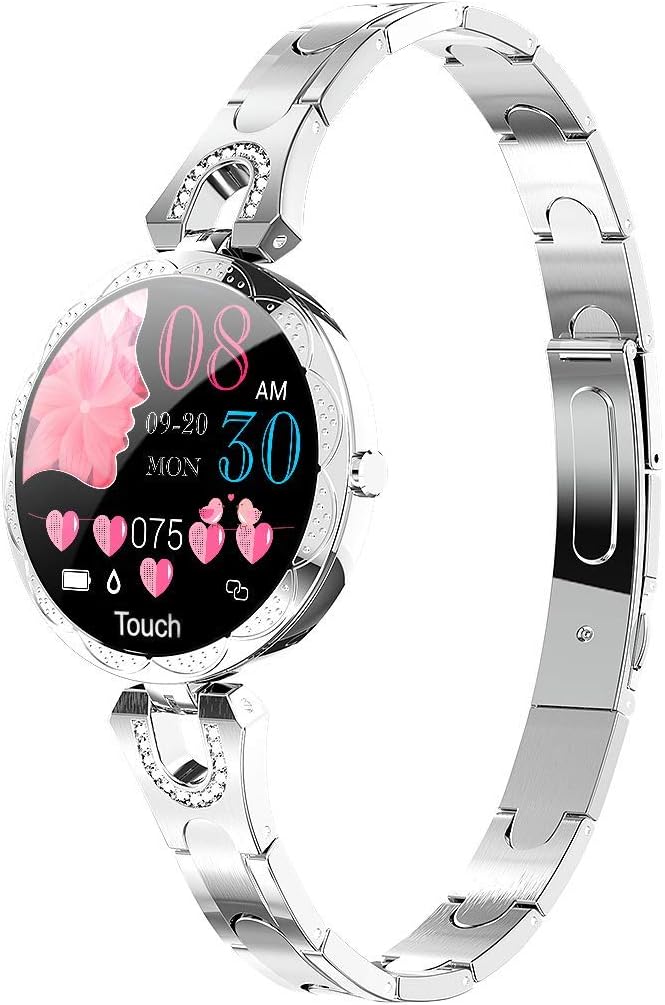 Smartwatch for Women Compatible for Android/iOS Phones. Health and Fitness Tracker with Heart Rate Blood Pressure Bluetooth Remote Photography Female Menstrual Cycle Smartwatch for Women Compatible for Android/iOS Phones. Health and Fitness Tracker with Heart Rate Blood Pressure Bluetooth Remote Photography Female Menstrual Cycle