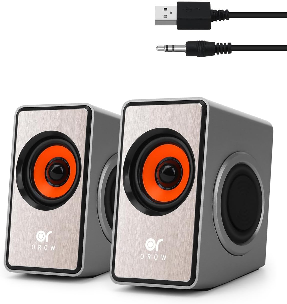 OROW Computer Speakers,12W Mini Desktop Speaker with Volume Control, 3.5mm AUX Speaker, USB Powered Laptop Speakers,Great for PC/Monitor/mac/iMac/Projector(S206) OROW Computer Speakers,12W Mini Desktop Speaker with Volume Control, 3.5mm AUX Speaker, USB Powered Laptop Speakers,Great for PC/Monitor/mac/iMac/Projector(S206)