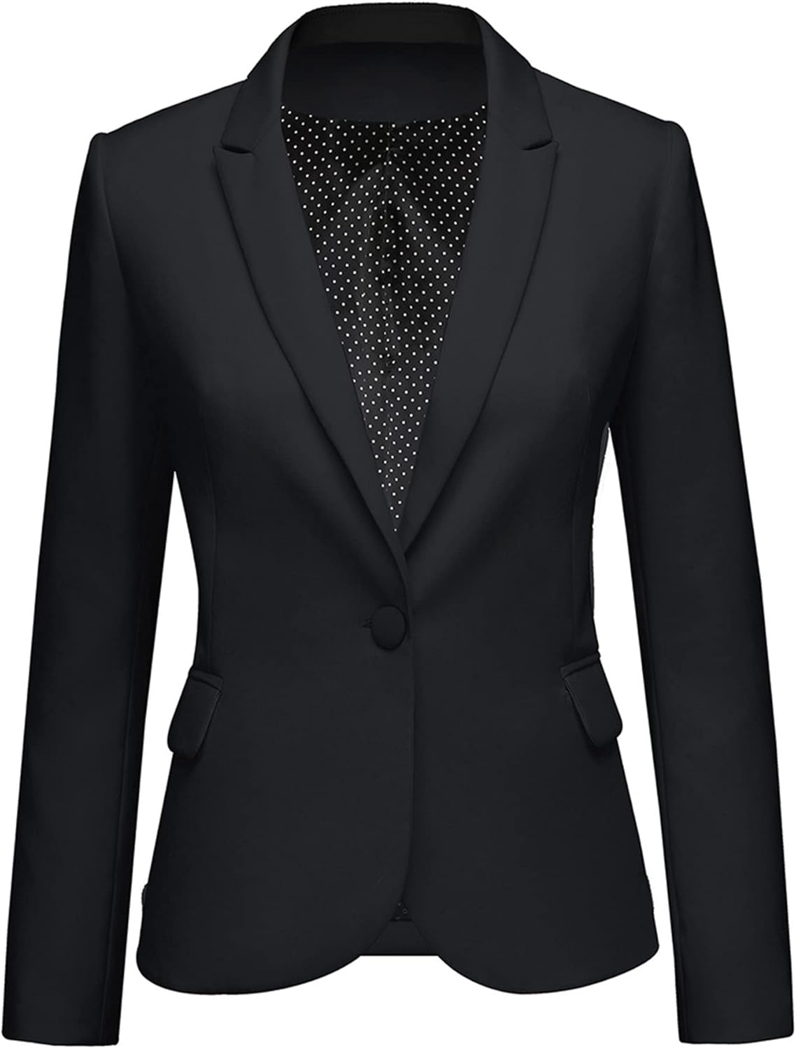 LookbookStore Womens Notched Lapel Pockets Button Work Office Blazer Jacket Suit LookbookStore Womens Notched Lapel Pockets Button Work Office Blazer Jacket Suit