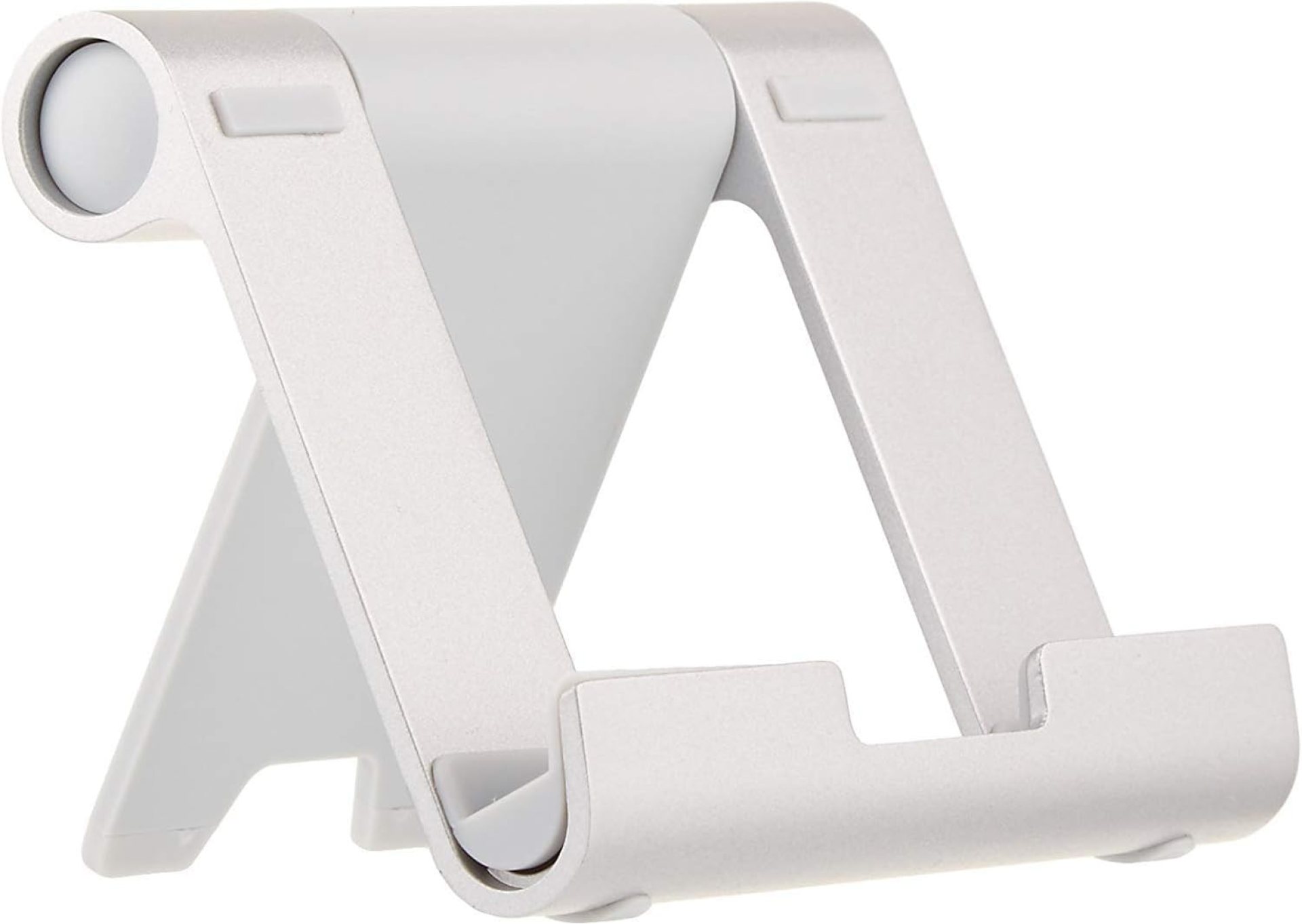 Amazon Basics Multi-Angle Portable Stand for iPad Tablet, E-reader and Phone – Silver Amazon Basics Multi-Angle Portable Stand for iPad Tablet, E-reader and Phone – Silver