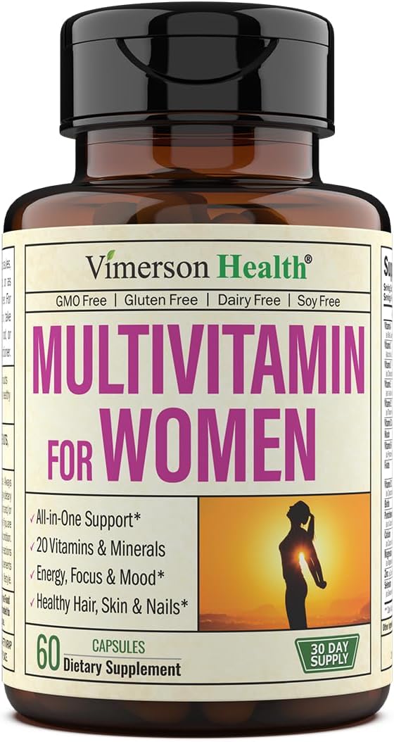 Multivitamin for Women – Daily Womens Multivitamin & Multimineral with Vitamin A, C, D, E, B12, Zinc & More. Essential Vitamins for Women for Energy, Focus, Hair Growth & Overall Health. 60 Capsules Multivitamin for Women – Daily Womens Multivitamin & Multimineral with Vitamin A, C, D, E, B12, Zinc & More. Essential Vitamins for Women for Energy, Focus, Hair Growth & Overall Health. 60 Capsules