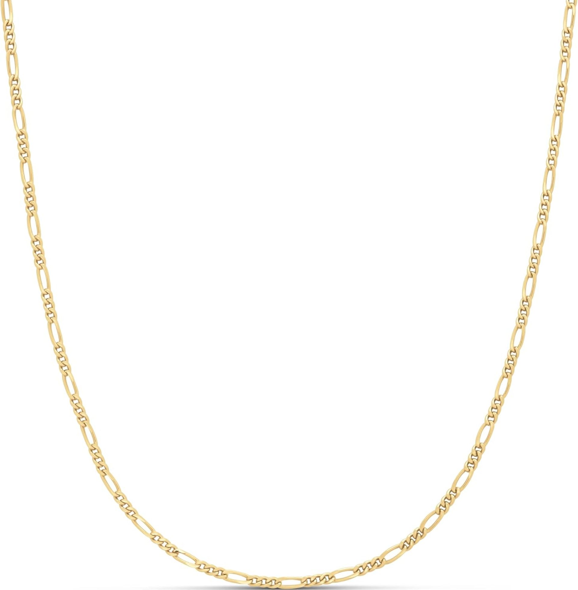 Amazon Essentials 14k Gold or Sterling Silver Plated Figaro Chain 16″, 18″, 20″, or 24″ Amazon Essentials 14k Gold or Sterling Silver Plated Figaro Chain 16″, 18″, 20″, or 24″
