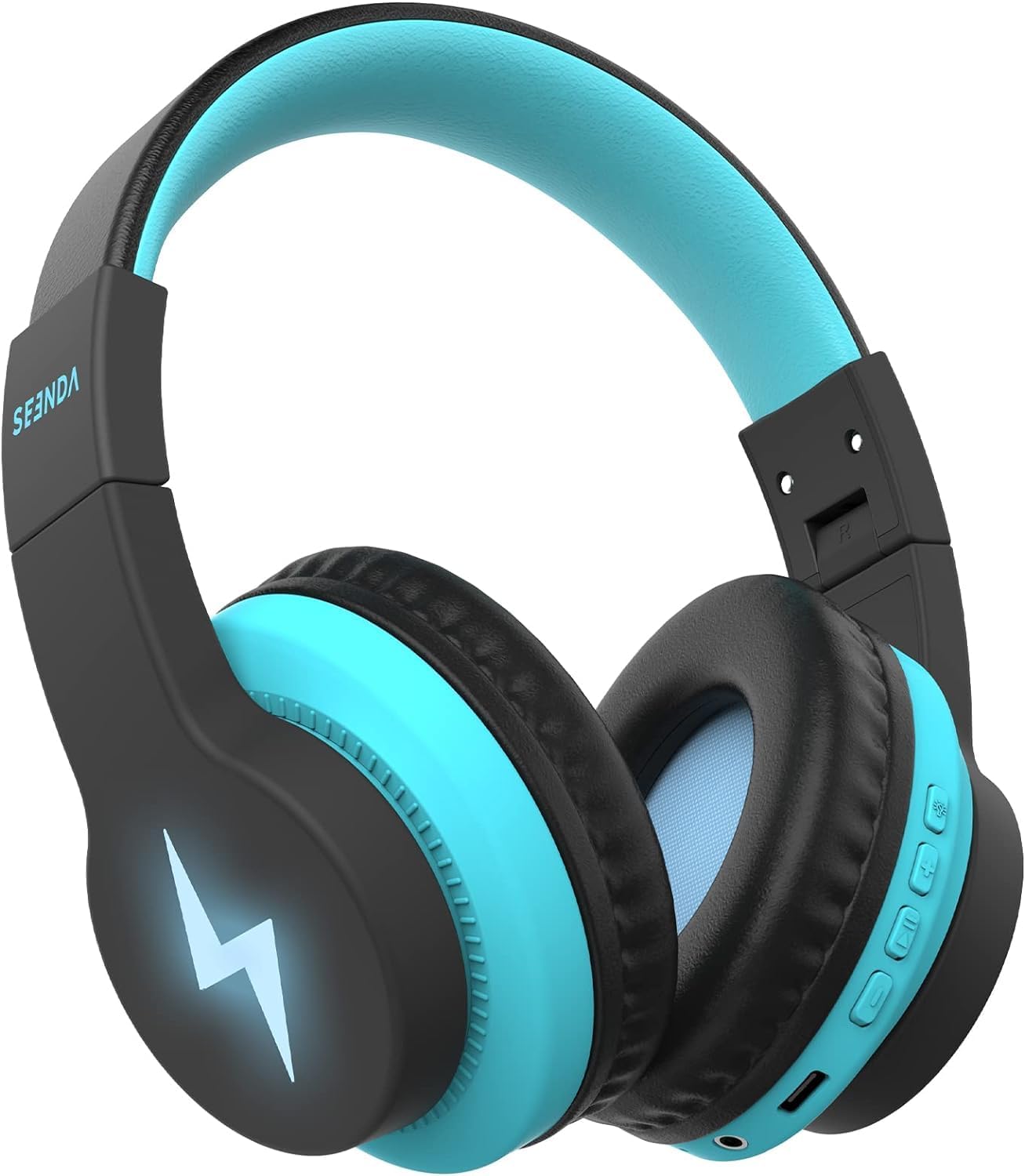seenda Kids Bluetooth Headphones Boys, Kids Wireless Headphones with 85/94dB Volume Limited, 45H Playtime, 3 Lighting Modes, Built-in Mic, Over Ear Headset with Aux Cord for iPad/Tablet/Travel/School seenda Kids Bluetooth Headphones Boys, Kids Wireless Headphones with 85/94dB Volume Limited, 45H Playtime, 3 Lighting Modes, Built-in Mic, Over Ear Headset with Aux Cord for iPad/Tablet/Travel/School