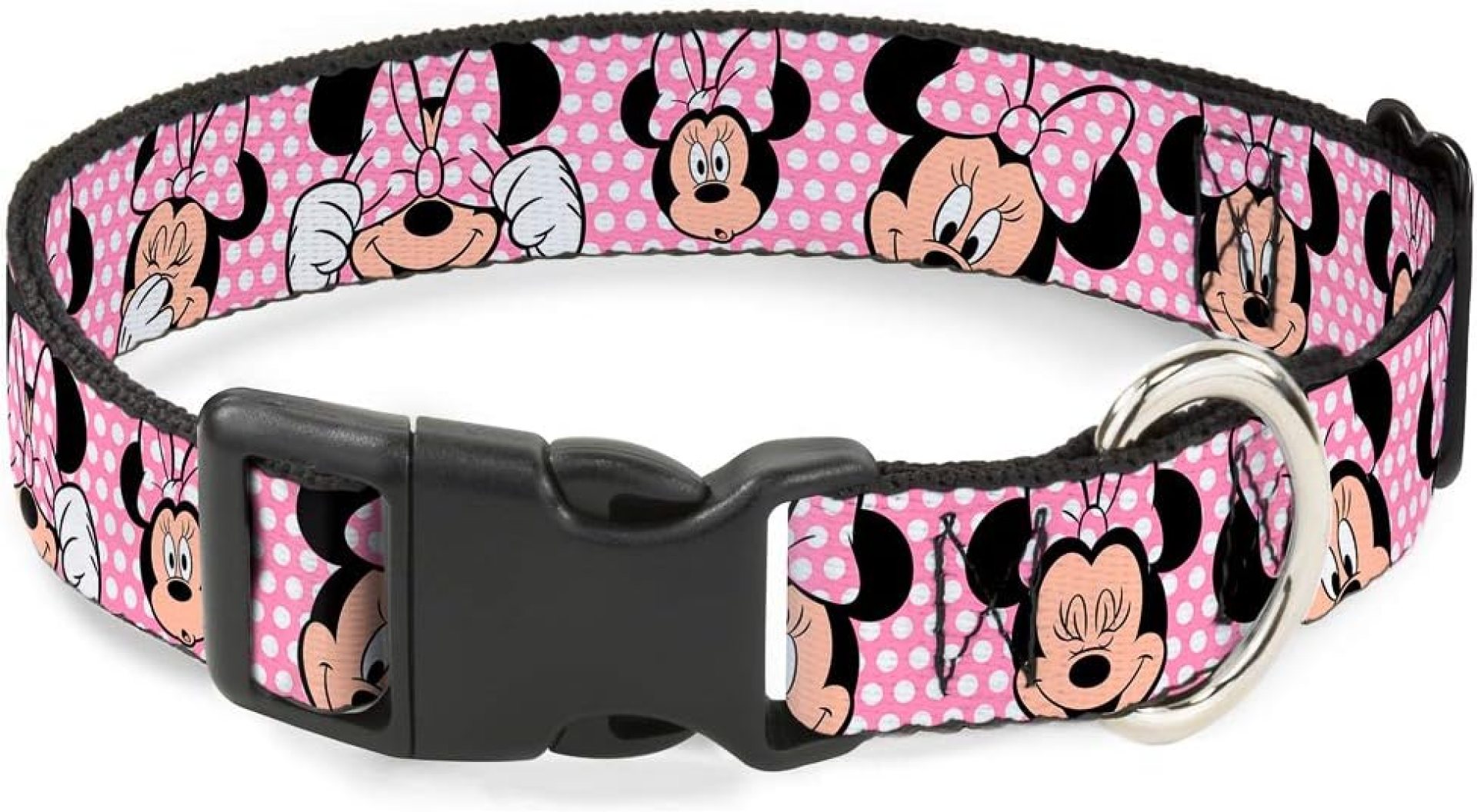 Buckle-Down Plastic Clip Collar – Minnie Mouse Expressions Polka Dot Pink/White – 1.5″ Wide – Fits 18-32″ Neck – Large Buckle-Down Plastic Clip Collar – Minnie Mouse Expressions Polka Dot Pink/White – 1.5″ Wide – Fits 18-32″ Neck – Large