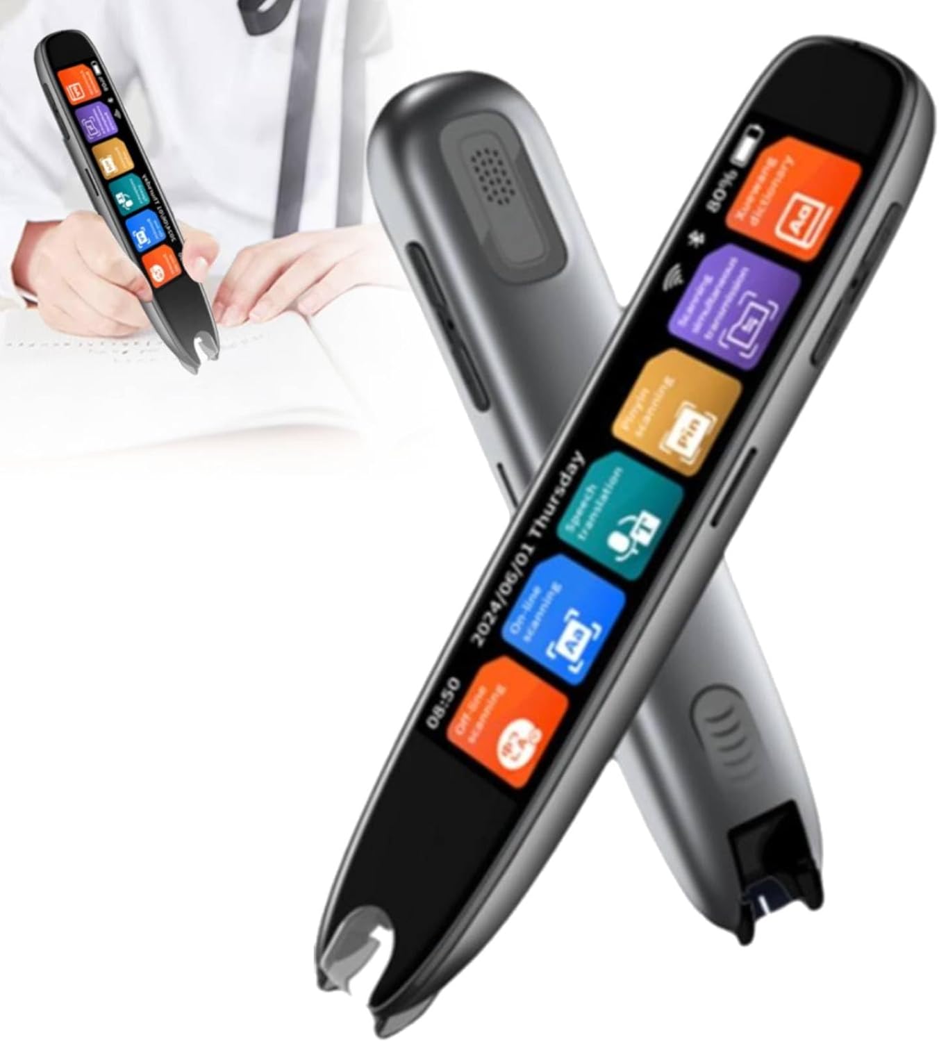 Scan Translator Pen, Scan Reading Pen for Dyslexia,142 Languages Smart Scan Reader Pen Portable Two-Way Instant Translator Pen OCR Digital Translator Dictionary Pen Text Extract for Students Travelers Scan Translator Pen, Scan Reading Pen for Dyslexia,142 Languages Smart Scan Reader Pen Portable Two-Way Instant Translator Pen OCR Digital Translator Dictionary Pen Text Extract for Students Travelers