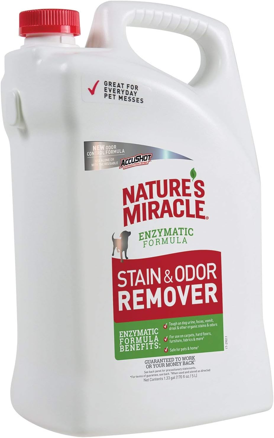 Nature’s Miracle Stain and Odor Remover Dog, Odor Control Formula, Accushot Spray 1.33 Gal Nature’s Miracle Stain and Odor Remover Dog, Odor Control Formula, Accushot Spray 1.33 Gal