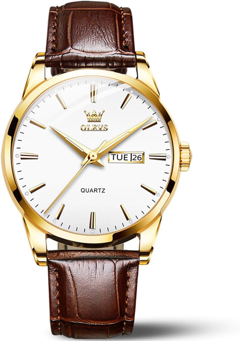 OLEVS Mens Watches, Casual Leather Watches for Men Easy to Read Quartz Number Watch with Date Waterproof Blue/Black/Silver Face Men’s Wrist Watches… OLEVS Mens Watches, Casual Leather Watches for Men Easy to Read Quartz Number Watch with Date Waterproof Blue/Black/Silver Face Men’s Wrist Watches…