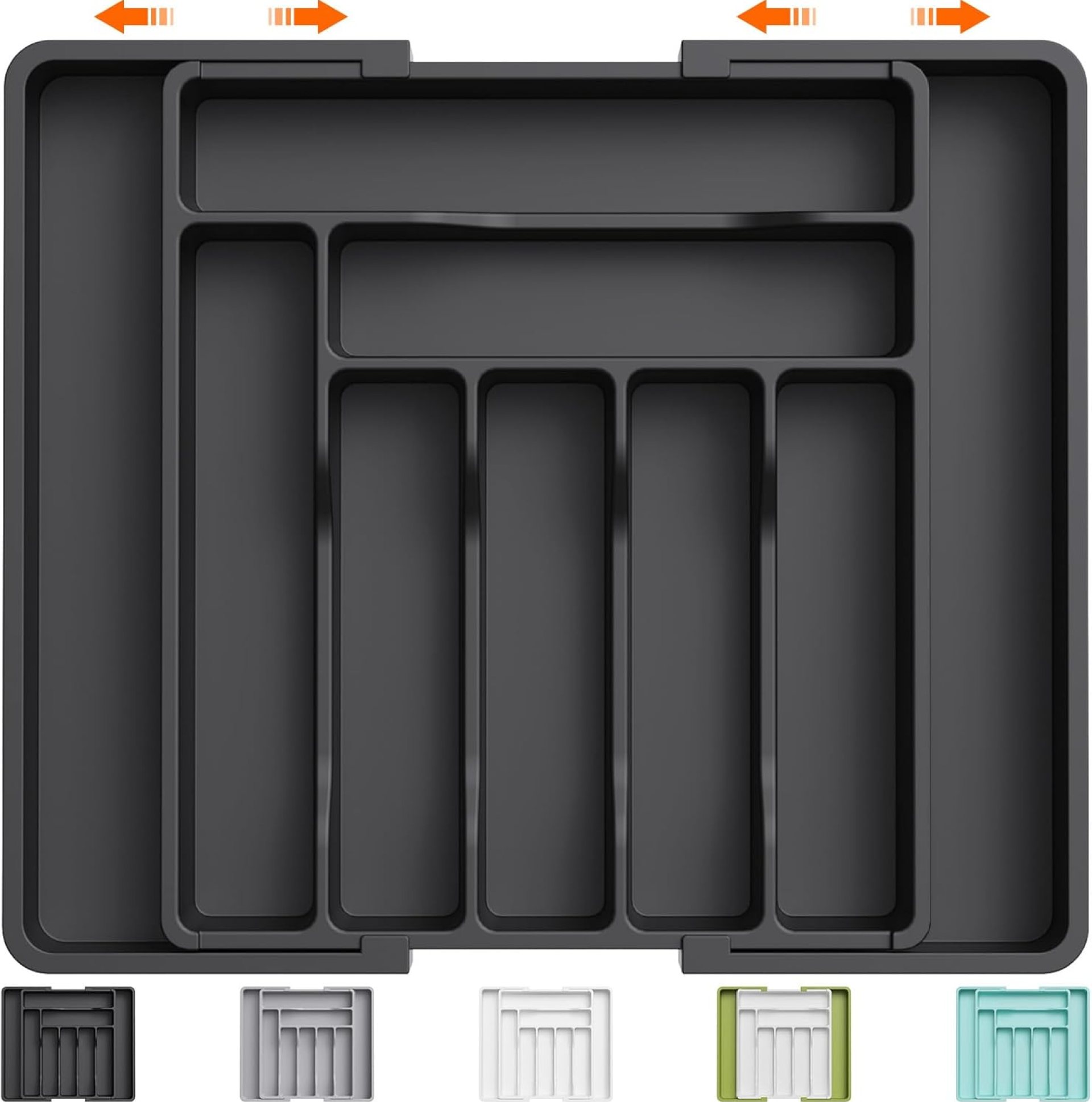 Lifewit Silverware Drawer Organizer, Expandable Utensil Organizer for Kitchen Drawers, Adjustable Cutlery and Flatware Tray, Plastic Spoons Forks Knives Holder Storage Dividers, Large, Black Lifewit Silverware Drawer Organizer, Expandable Utensil Organizer for Kitchen Drawers, Adjustable Cutlery and Flatware Tray, Plastic Spoons Forks Knives Holder Storage Dividers, Large, Black