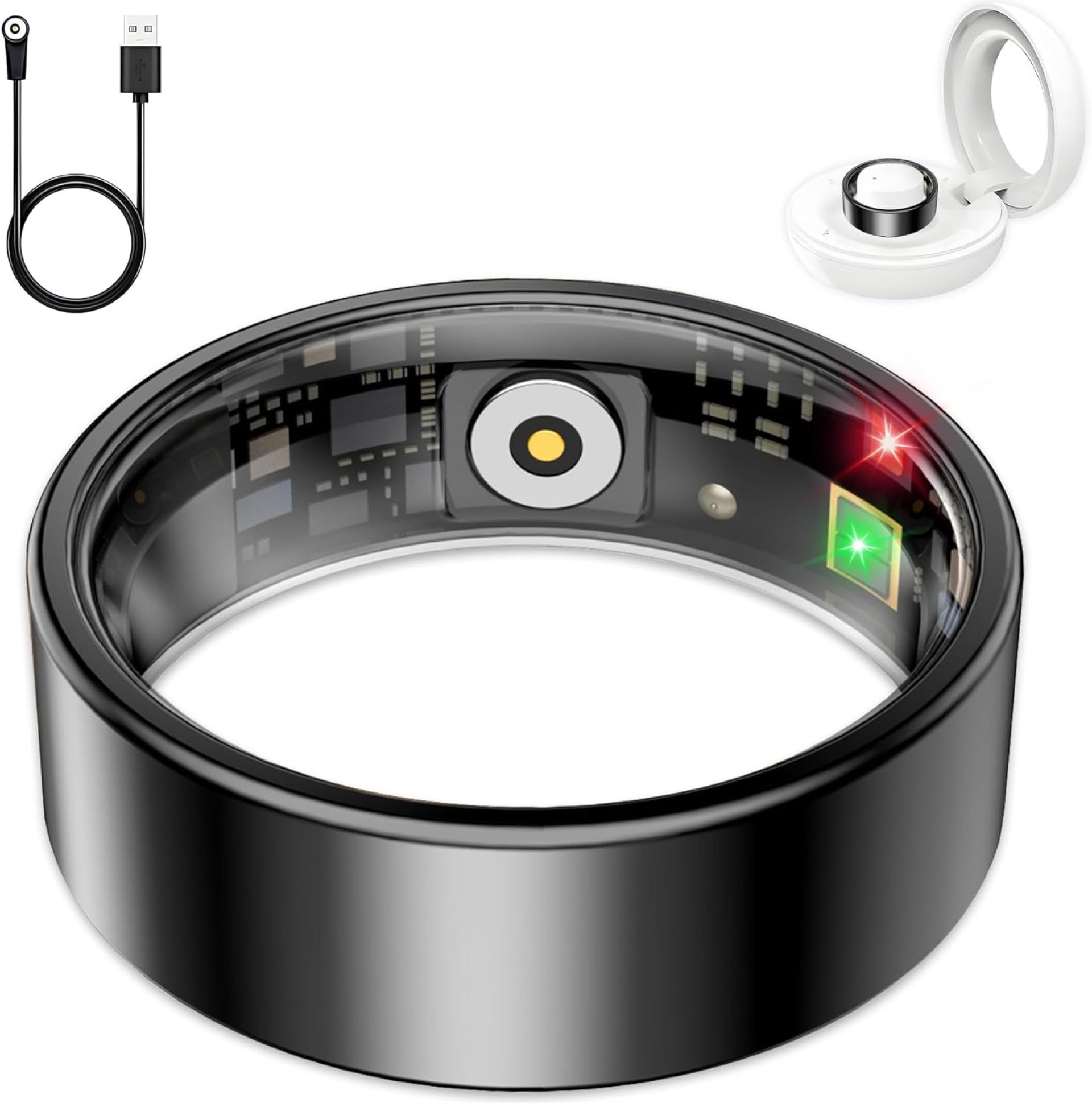 Smart Ring for Women Men, Sleep Tracker Ring, Waterproof Fitness Tracker Health Rings with Heart Rate Monitoring, Blood Oxygen, Stress Distance Calories Steps Tracking, No Subscription Fee(Black,#12) Smart Ring for Women Men, Sleep Tracker Ring, Waterproof Fitness Tracker Health Rings with Heart Rate Monitoring, Blood Oxygen, Stress Distance Calories Steps Tracking, No Subscription Fee(Black,#12)