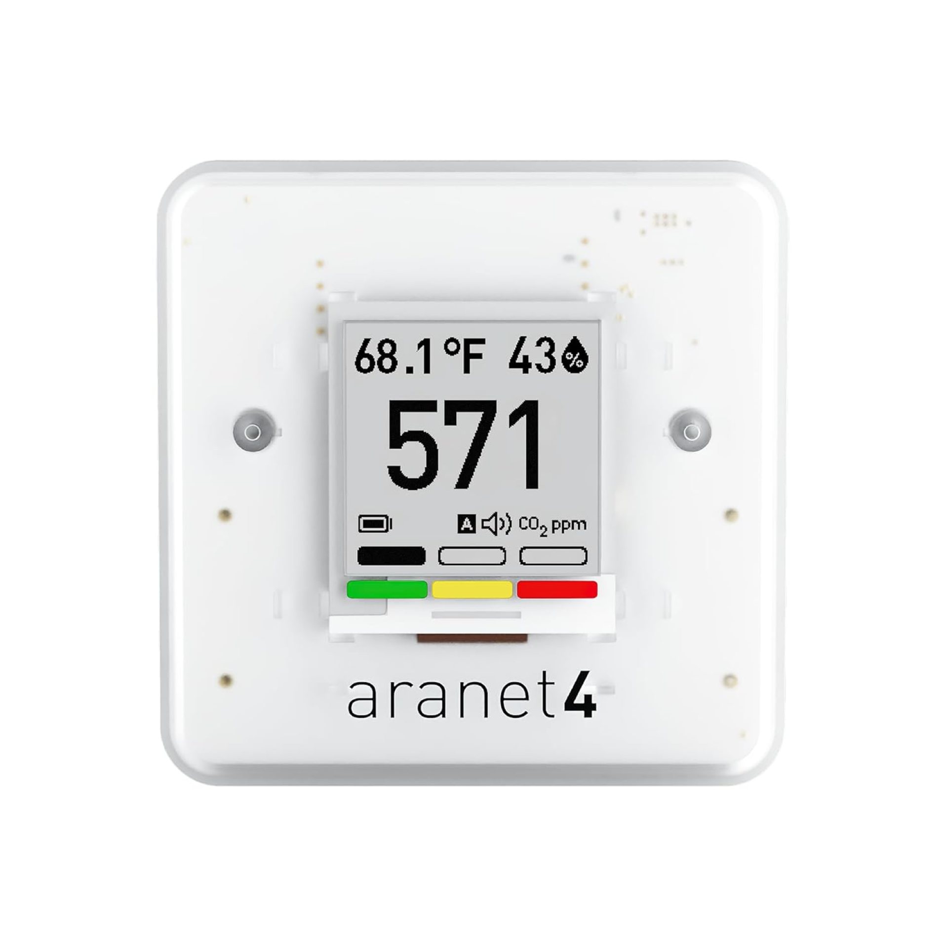 SAF Aranet4 Home: Wireless Indoor Air Quality Monitor for Office or School (CO2, Temperature, Humidity and More) Portable, Battery Powered, E-Ink Screen, App for Configuration & Data History SAF Aranet4 Home: Wireless Indoor Air Quality Monitor for Office or School (CO2, Temperature, Humidity and More) Portable, Battery Powered, E-Ink Screen, App for Configuration & Data History