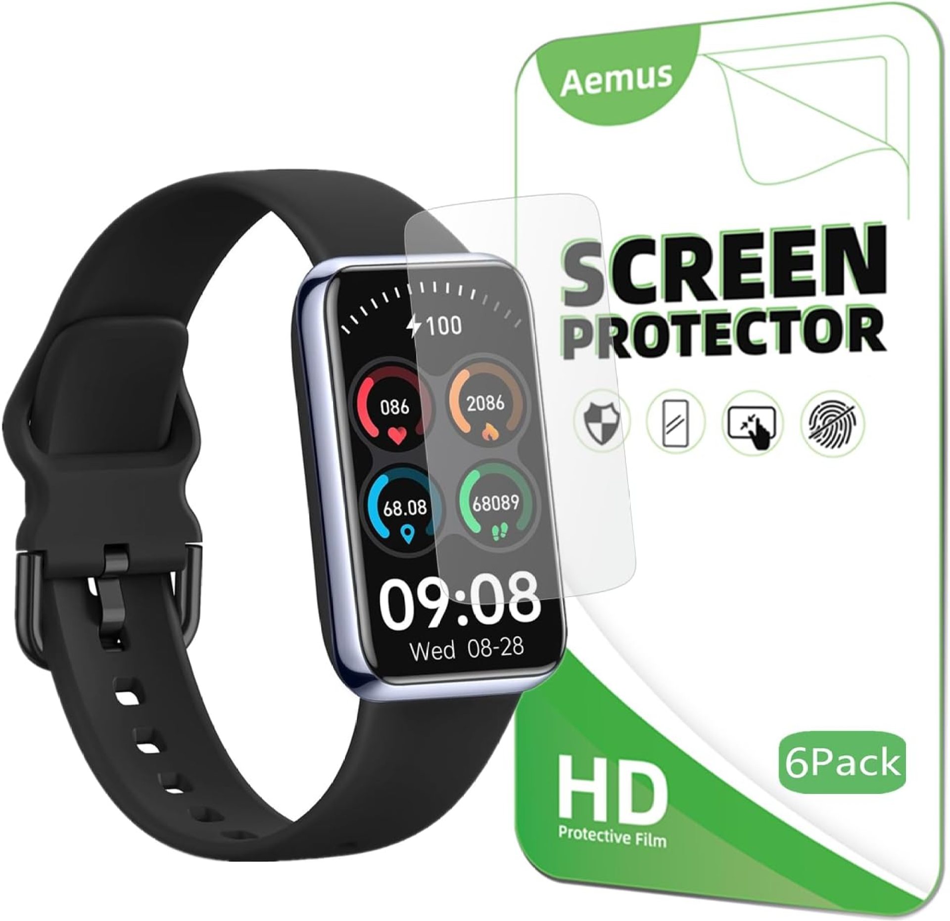 Screen Protector Compatible for Wontrum Y70 Fitness Tracker 1.57″ (6 Pack) Clear TPU Soft Film, Compatible for VIPWISE D36 Health Fitness Tracker Watch Screen Protector Compatible for Wontrum Y70 Fitness Tracker 1.57″ (6 Pack) Clear TPU Soft Film, Compatible for VIPWISE D36 Health Fitness Tracker Watch