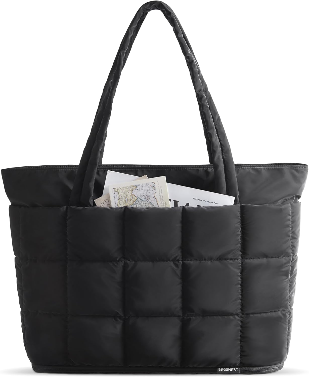 BAGSMART Expandable Tote Bag for Women, Zippered Puffer Design with Water-Resistant Quilted, Nurse and Carry-On Travel Bag BAGSMART Expandable Tote Bag for Women, Zippered Puffer Design with Water-Resistant Quilted, Nurse and Carry-On Travel Bag
