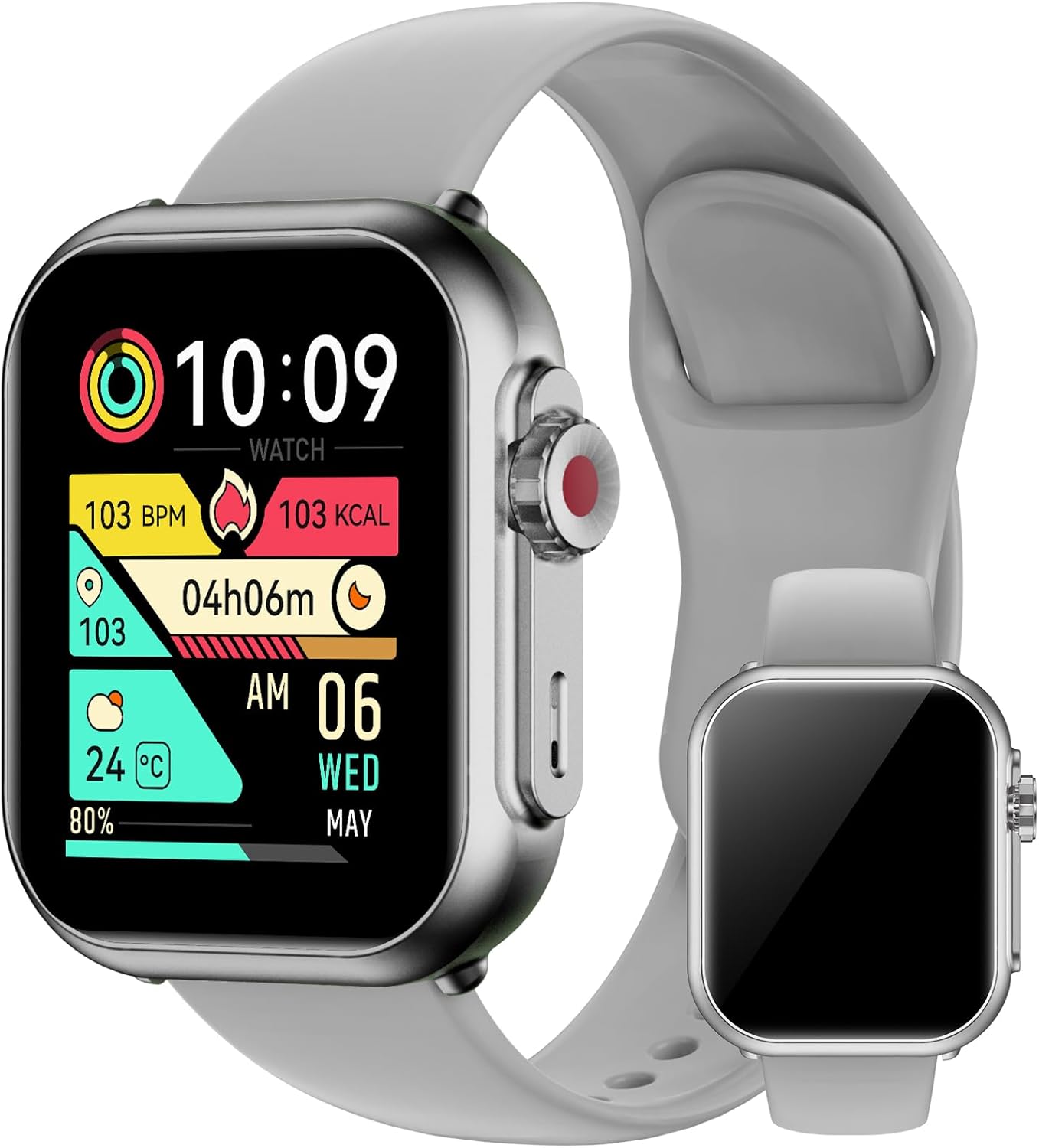 Smart Watch for Men Women with Bluetooth Call, Smart Tracker 1.83″ HD K62 (Gray) Smart Watch for Men Women with Bluetooth Call, Smart Tracker 1.83″ HD K62 (Gray)
