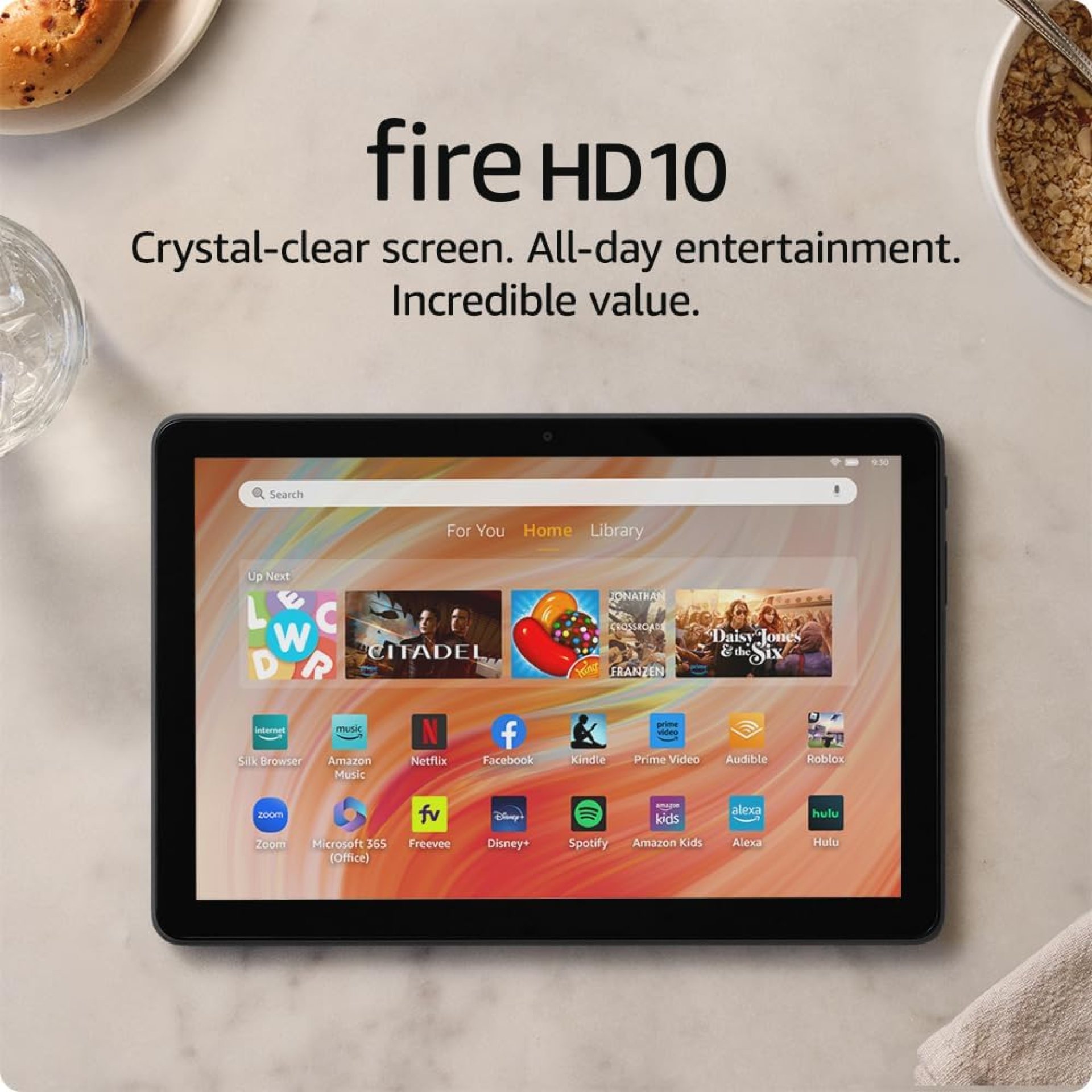 Amazon Fire HD 10 tablet (newest model) built for relaxation, 10.1″ vibrant Full HD screen, octa-core processor, 3 GB RAM, 32 GB, Black Amazon Fire HD 10 tablet (newest model) built for relaxation, 10.1″ vibrant Full HD screen, octa-core processor, 3 GB RAM, 32 GB, Black