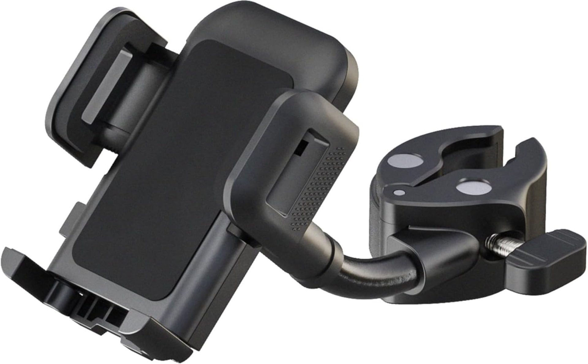K&M Konig & Meyer Smartphone Holder | Black Phone Holder with Quick Release Button | Phone Stand with 360 Degrees Rotation | 0.21kg K&M Konig & Meyer Smartphone Holder | Black Phone Holder with Quick Release Button | Phone Stand with 360 Degrees Rotation | 0.21kg