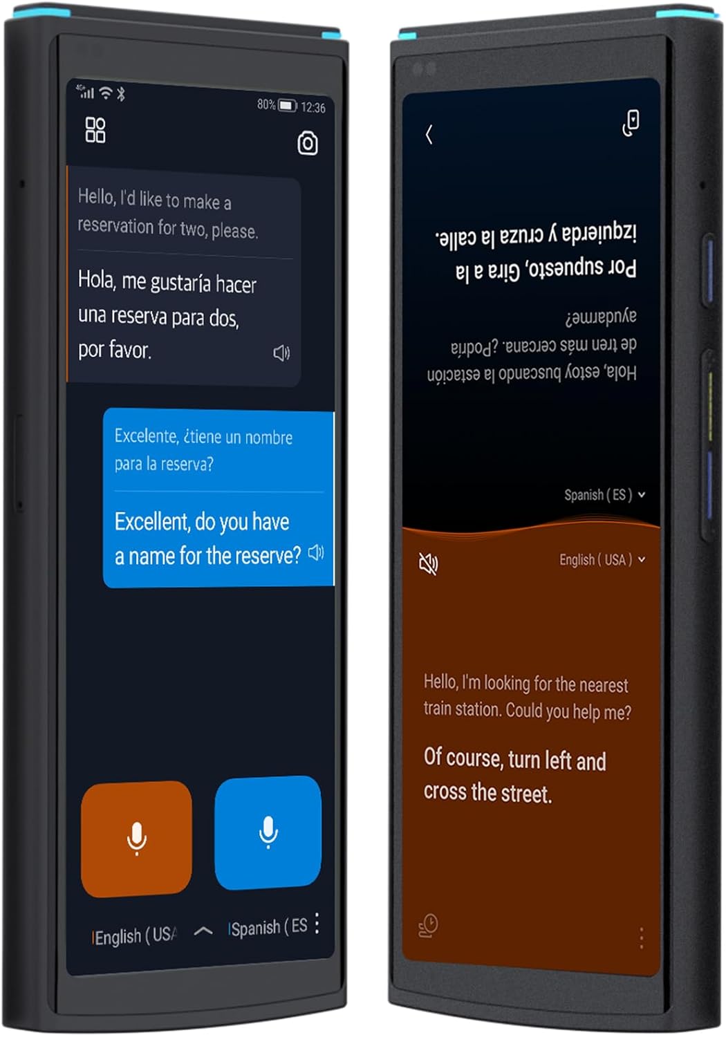 Language Translator Device, Face-to-Face Bidirection Simultaneous Translation, 60 Languages and 18 Offline Packs, 2-Year Global Data, Instant Voice Translator for Travel, Learning, Business Language Translator Device, Face-to-Face Bidirection Simultaneous Translation, 60 Languages and 18 Offline Packs, 2-Year Global Data, Instant Voice Translator for Travel, Learning, Business