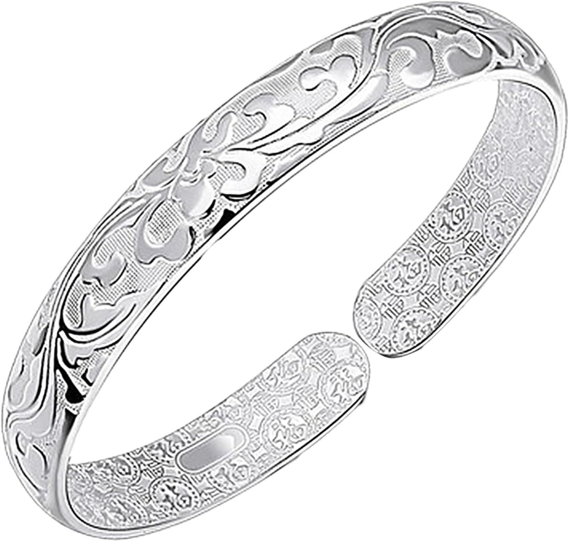 925 Sterling Silver Bangle Bracelets Fashion Vintage Adjustable Bracelets Party Jewelry Valentines Day Gifts for Mom Wife Her 925 Sterling Silver Bangle Bracelets Fashion Vintage Adjustable Bracelets Party Jewelry Valentines Day Gifts for Mom Wife Her