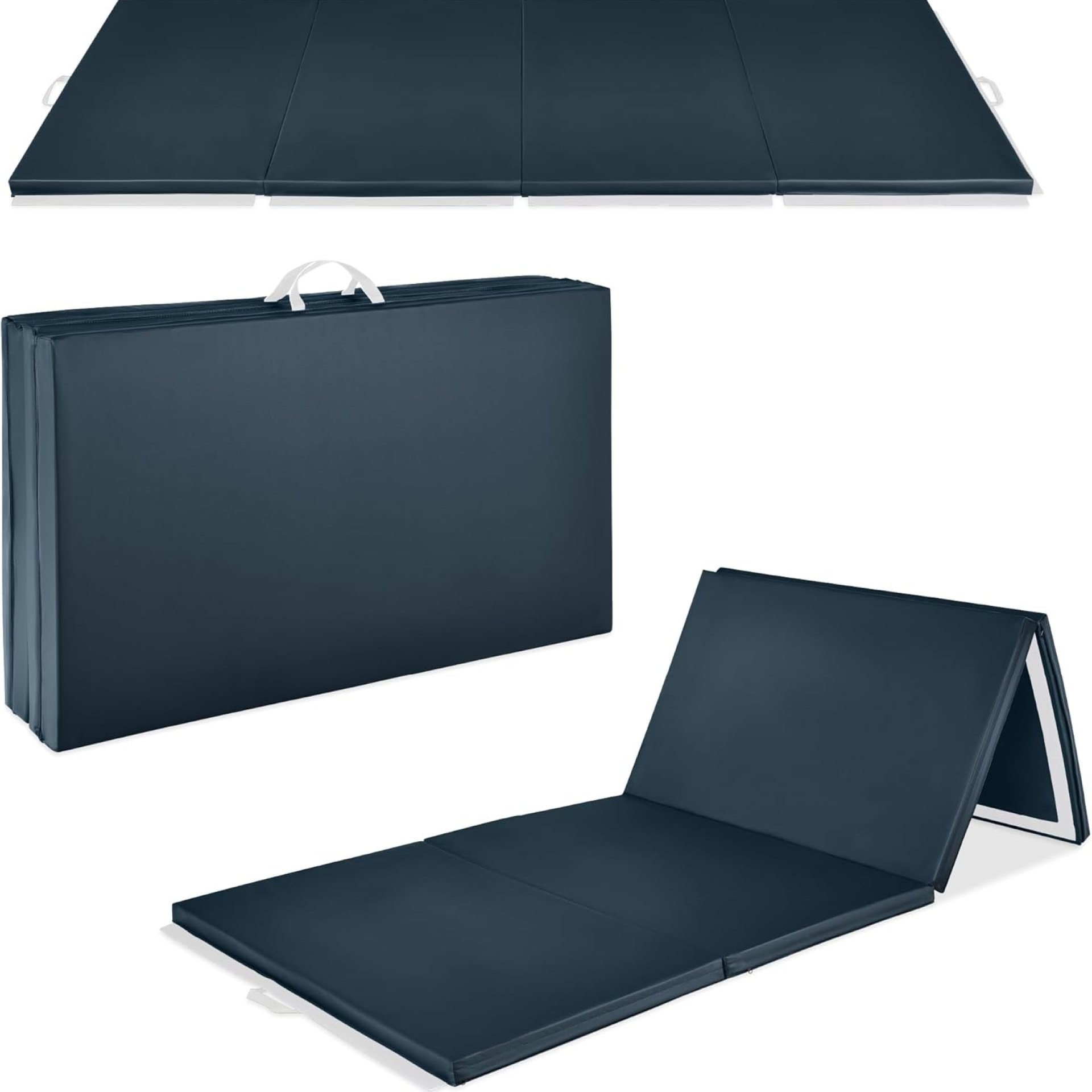 Best Choice Products 10ftx4ftx2in Folding Gym Mat 4-Panel Exercise Gymnastics Tumbling Workout Fitness Floor Mats w/Carrying Handles Best Choice Products 10ftx4ftx2in Folding Gym Mat 4-Panel Exercise Gymnastics Tumbling Workout Fitness Floor Mats w/Carrying Handles
