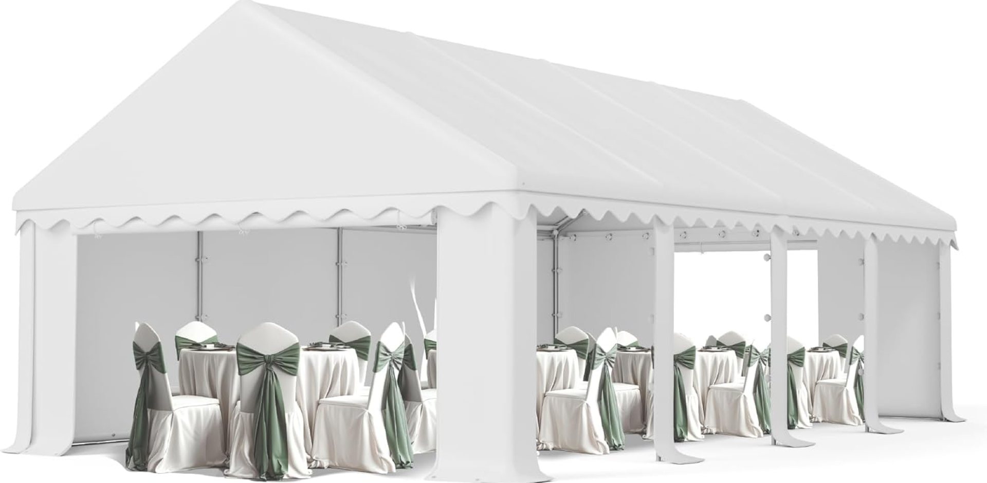 PHI VILLA 16’x26’x10′ Party Tent Outdoor Event Shelter Storage Canopy with Roll-Up Zipper Doors & Vents – Waterproof, UV Resistant, Anti-Snow Commercial Equipment Shelter Tent, White PHI VILLA 16’x26’x10′ Party Tent Outdoor Event Shelter Storage Canopy with Roll-Up Zipper Doors & Vents – Waterproof, UV Resistant, Anti-Snow Commercial Equipment Shelter Tent, White