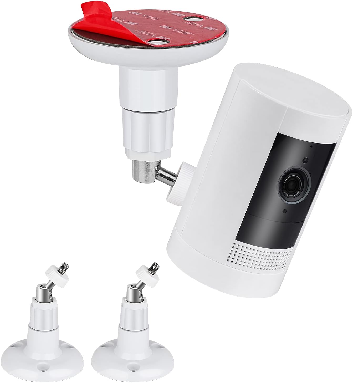 2Pack Adhesive Wall Mount for Ring Stick Up Cam & Ring Indoor Cam(1st Gen), 360 Degree Adjustable Screwless Bracket for Your Ring Surveillance Camera, 2 Ways Installation Without Drilling 2Pack Adhesive Wall Mount for Ring Stick Up Cam & Ring Indoor Cam(1st Gen), 360 Degree Adjustable Screwless Bracket for Your Ring Surveillance Camera, 2 Ways Installation Without Drilling