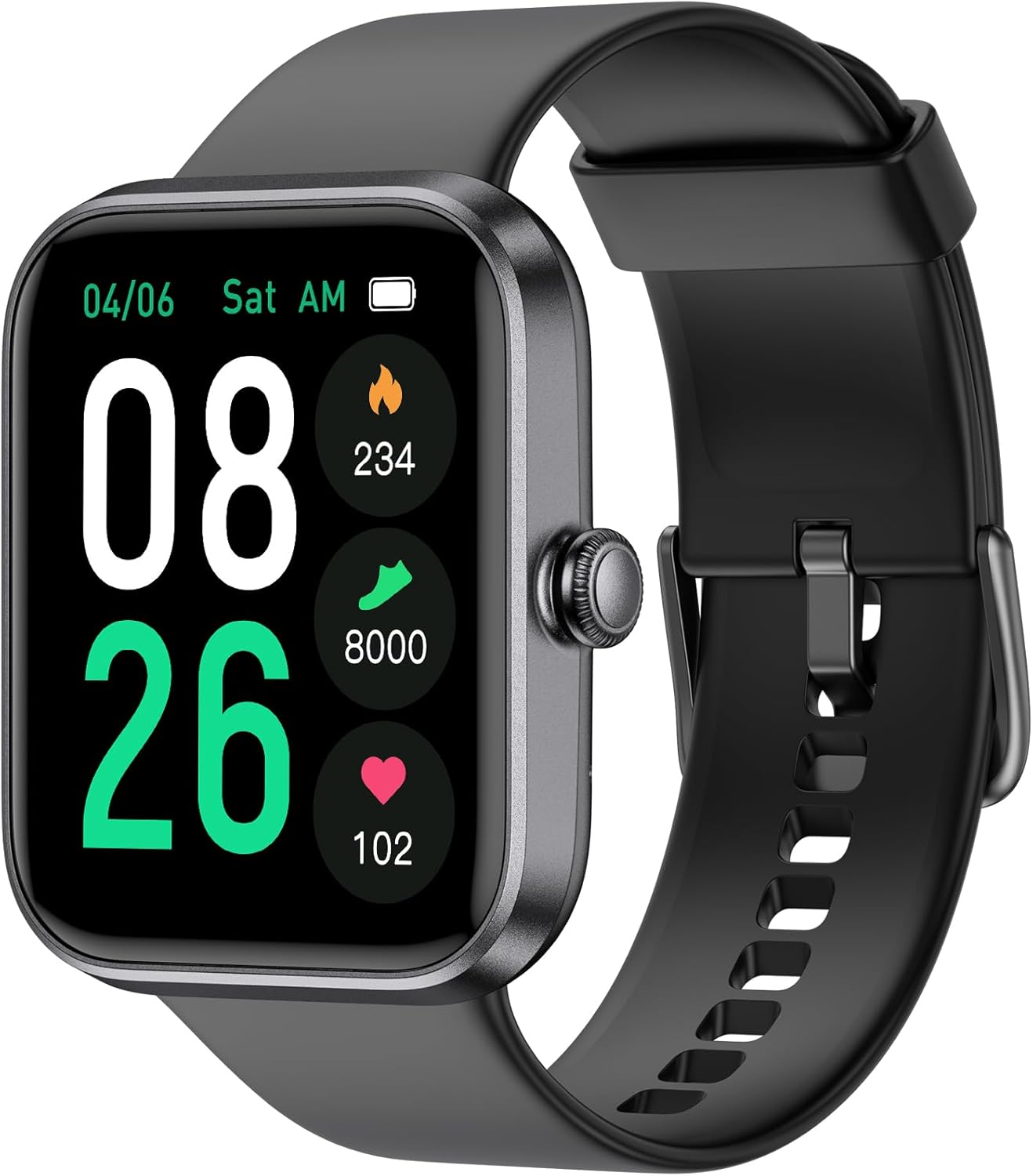 Smart Watch, Fitness Tracker Watch with Heart Rate Monitor, Sleep Tracker, 45mm Fitness Watch IP68 Waterproof Smartwatch for Women Men Step Counter Pedometer for iOS and Android Phones Smart Watch, Fitness Tracker Watch with Heart Rate Monitor, Sleep Tracker, 45mm Fitness Watch IP68 Waterproof Smartwatch for Women Men Step Counter Pedometer for iOS and Android Phones