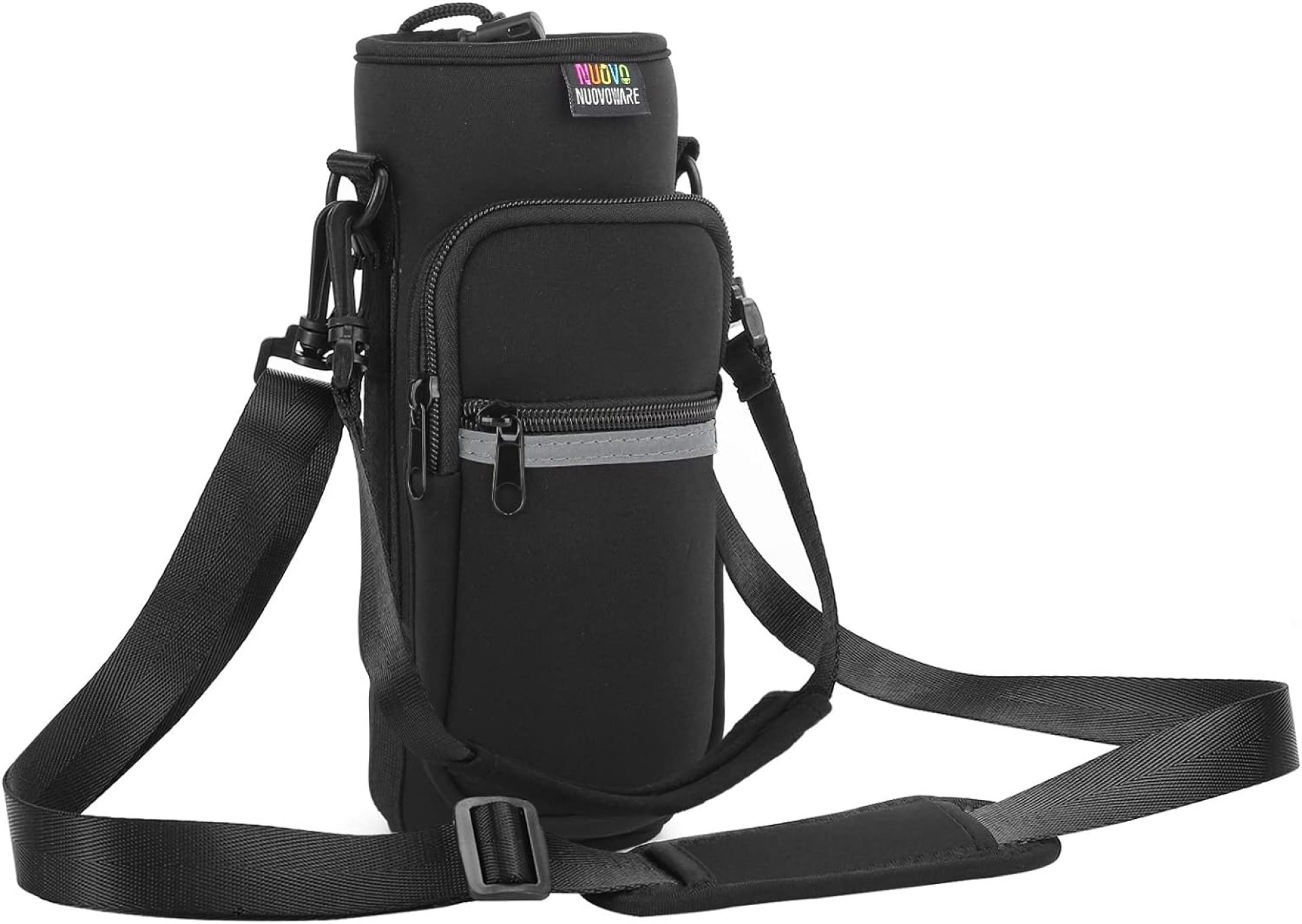 Nuovoware Water Bottle Carrier Bag, 25oz/32oz Bottle Pouch Holder, Adjustable Shoulder Hand Strap 2 Pocket Sling Neoprene Sleeve Sports Water Bottle Accessories for Hiking Travelling Camping Nuovoware Water Bottle Carrier Bag, 25oz/32oz Bottle Pouch Holder, Adjustable Shoulder Hand Strap 2 Pocket Sling Neoprene Sleeve Sports Water Bottle Accessories for Hiking Travelling Camping