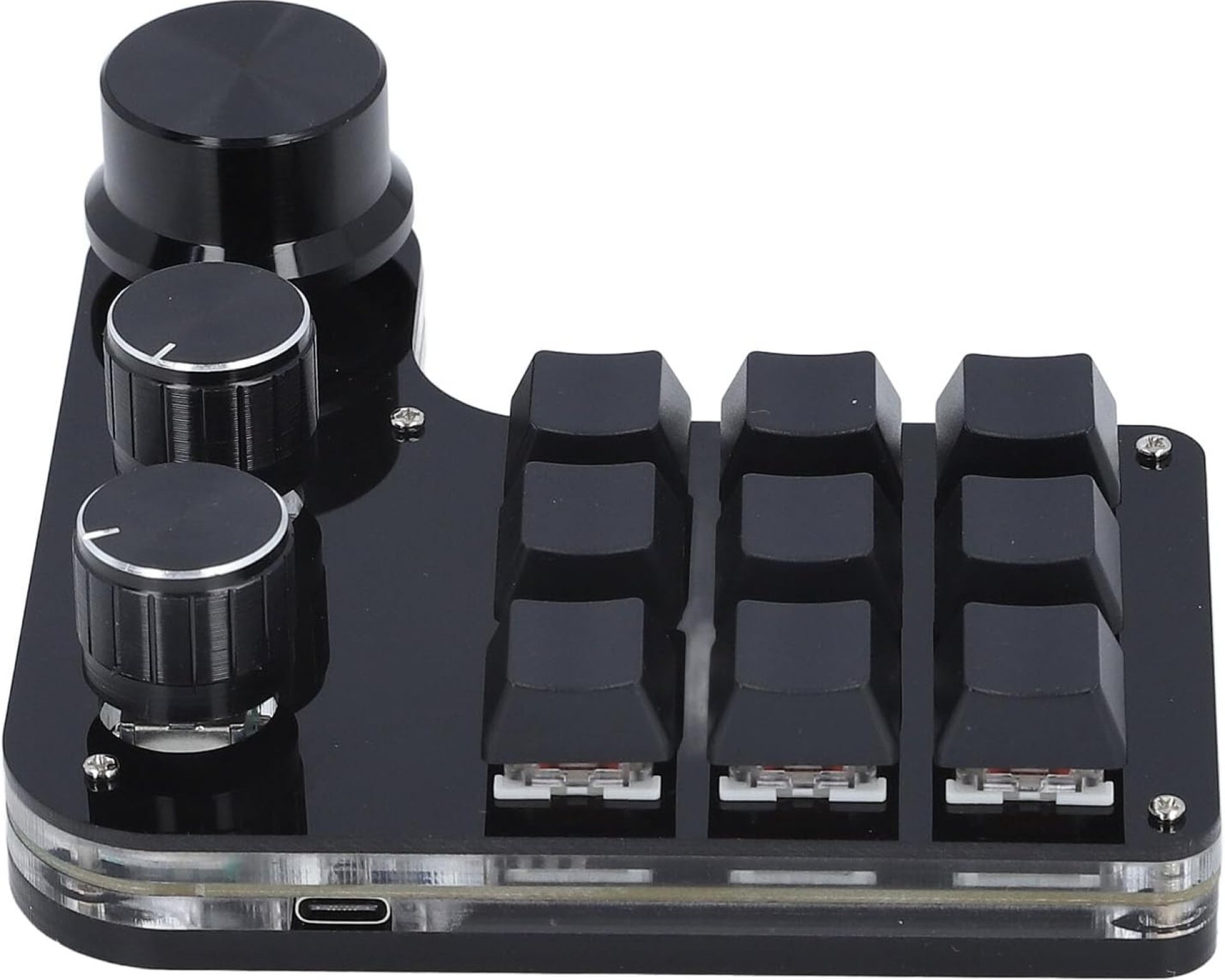 Mini Mechanical Gaming Keyboard Macro USB Programmable 9 Keys 3 Buttons Red Switch RGB LED Built-in Storage Wired Keyboard Mini Mechanical Gaming Keyboard Macro USB Programmable 9 Keys 3 Buttons Red Switch RGB LED Built-in Storage Wired Keyboard