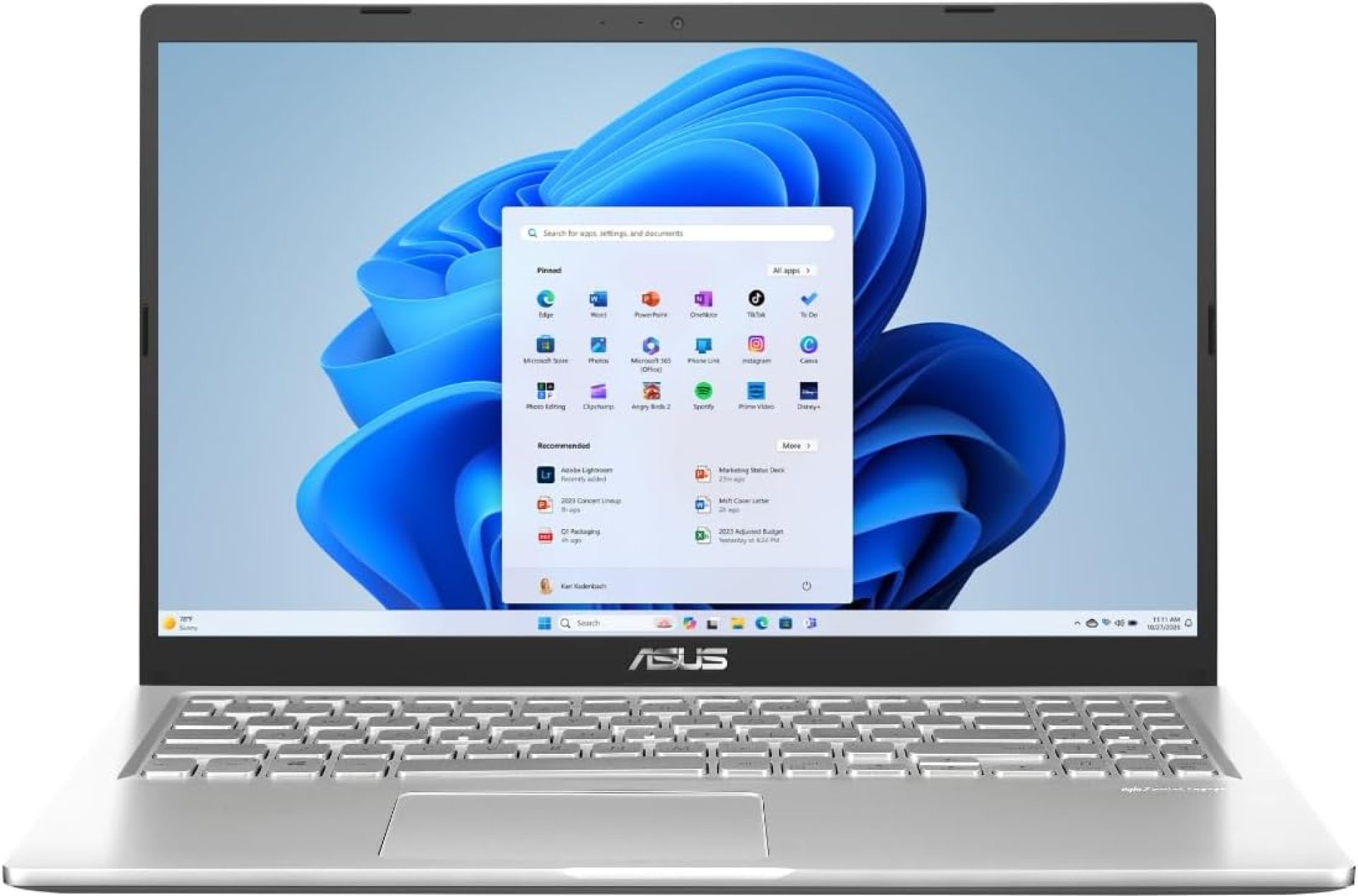 ASUS Vivobook 15.6” FHD Laptop, AMD Ryzen 3 3250U, 8GB RAM, 128GB SSD, Windows 11 Home, Transparent Silver, M515DA-WS33 ASUS Vivobook 15.6” FHD Laptop, AMD Ryzen 3 3250U, 8GB RAM, 128GB SSD, Windows 11 Home, Transparent Silver, M515DA-WS33