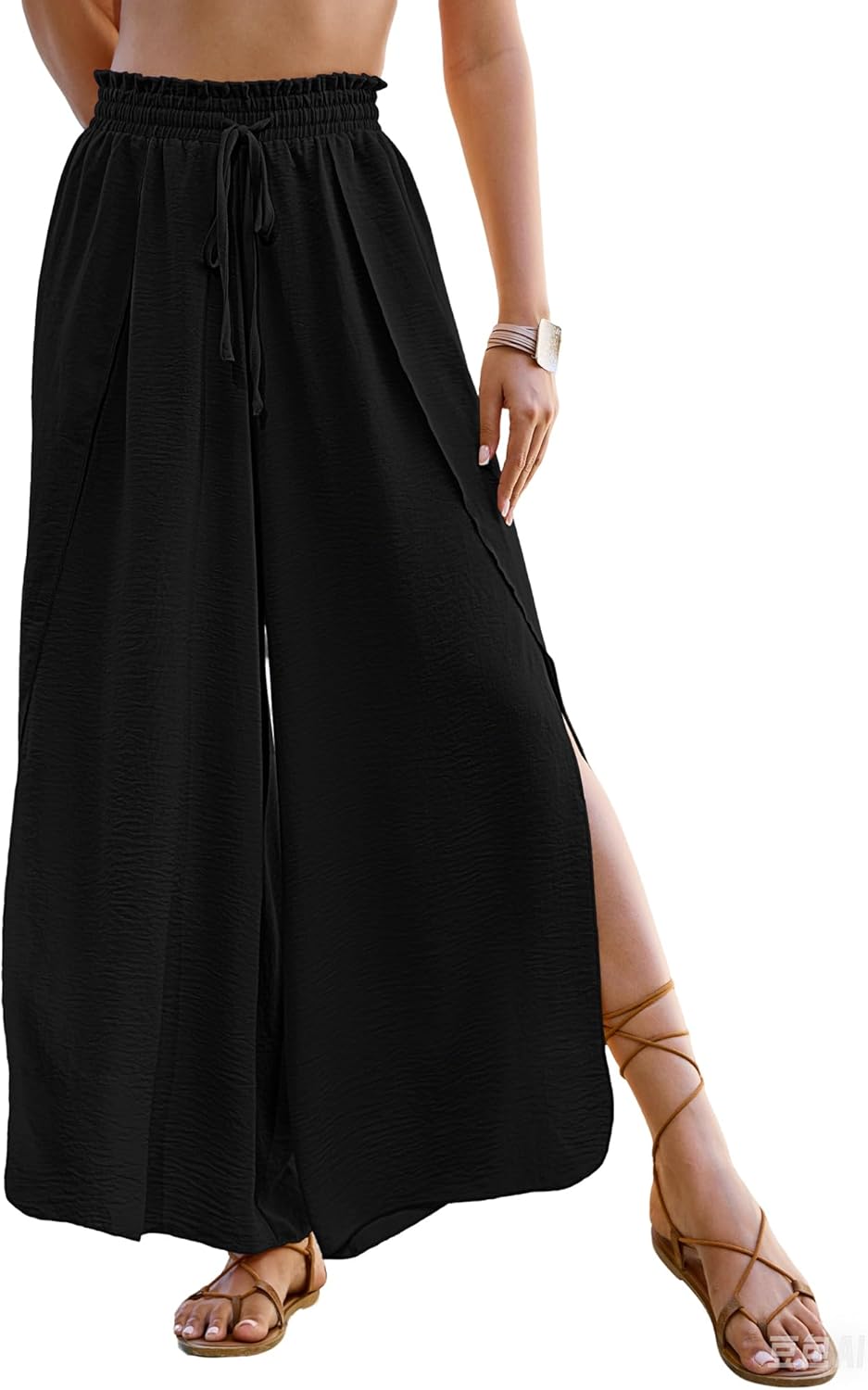 Bsubseach Swim Beach Cover Up Pants for Women Flowy Pant Wide Leg Bathing Suit Coverup Swimsuit Palazzo with Slits Bsubseach Swim Beach Cover Up Pants for Women Flowy Pant Wide Leg Bathing Suit Coverup Swimsuit Palazzo with Slits