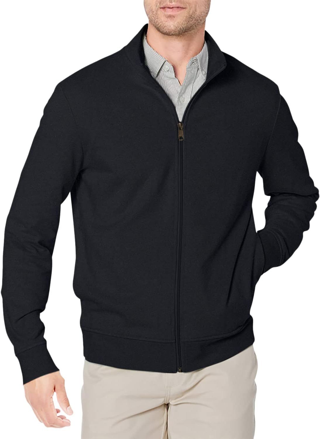 Amazon Essentials Men’s Zip Up Sweatshirt, Lightweight French Terry, Mock Neck Amazon Essentials Men’s Zip Up Sweatshirt, Lightweight French Terry, Mock Neck