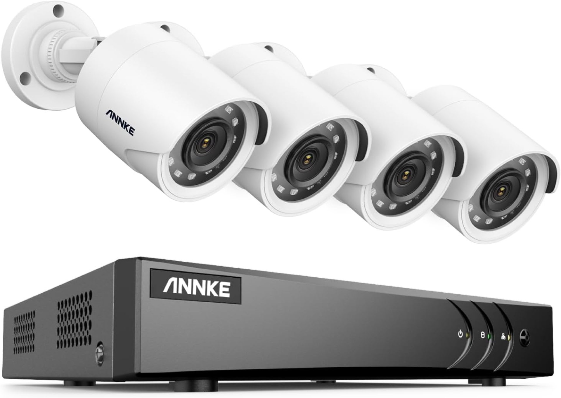 ANNKE 8CH 3K Lite Wired Security Camera System, H.265+ DVR with AI Human/Vehicle Detection, 4X 1080p CCTV Bullet Cams, 100ft Night Vision, Easy Remote Access, Motion Alert, No Hard Drive Disk ANNKE 8CH 3K Lite Wired Security Camera System, H.265+ DVR with AI Human/Vehicle Detection, 4X 1080p CCTV Bullet Cams, 100ft Night Vision, Easy Remote Access, Motion Alert, No Hard Drive Disk