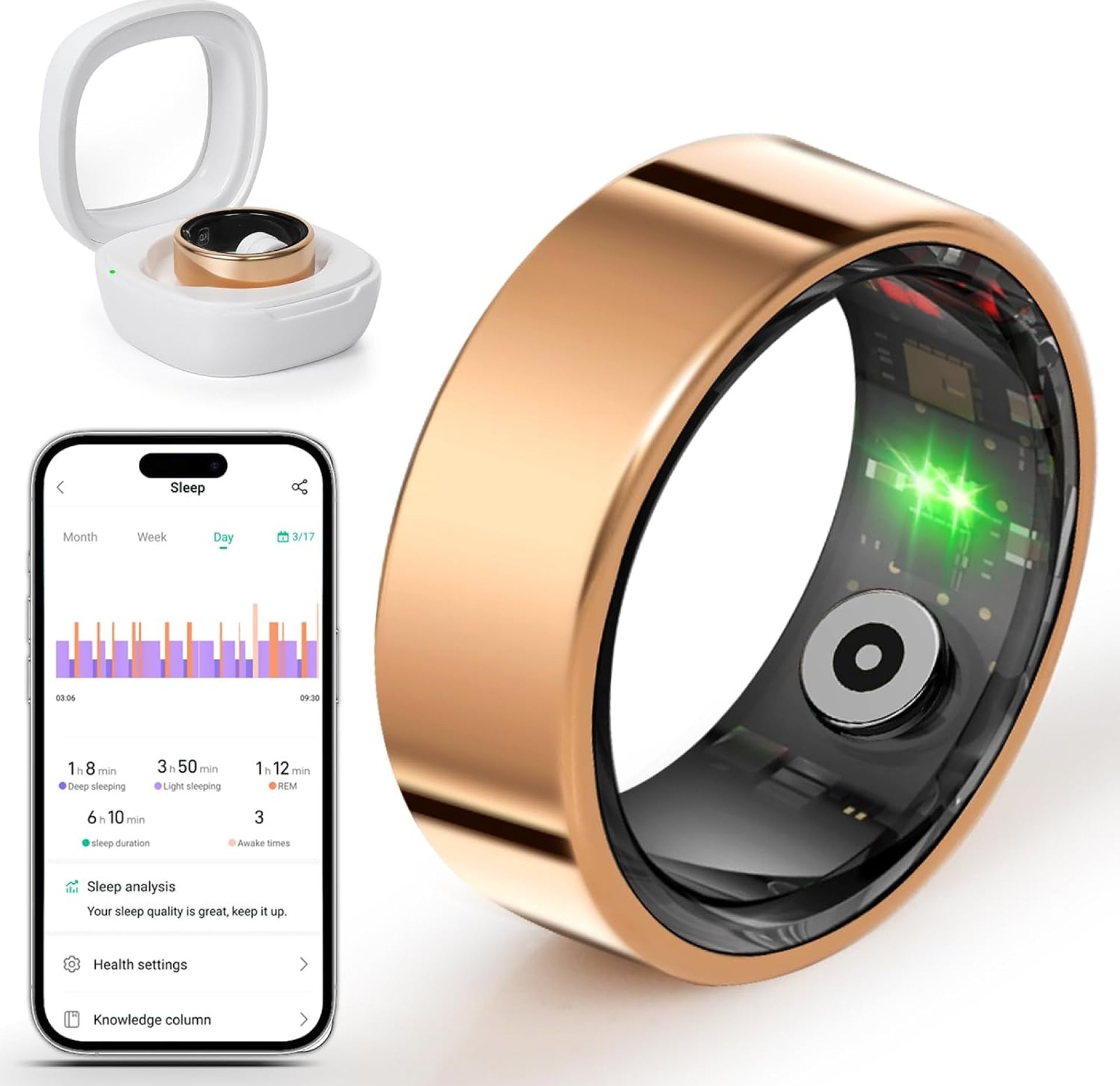 BANGALORE Smart Fitness Ring for Men & Women – Activity & Wellness Tracker with Heart Rate, Sleep, and Blood Oxygen Monitoring, Motion Tracking, Waterproof Build, and No Subscription Required (9#) BANGALORE Smart Fitness Ring for Men & Women – Activity & Wellness Tracker with Heart Rate, Sleep, and Blood Oxygen Monitoring, Motion Tracking, Waterproof Build, and No Subscription Required (9#)