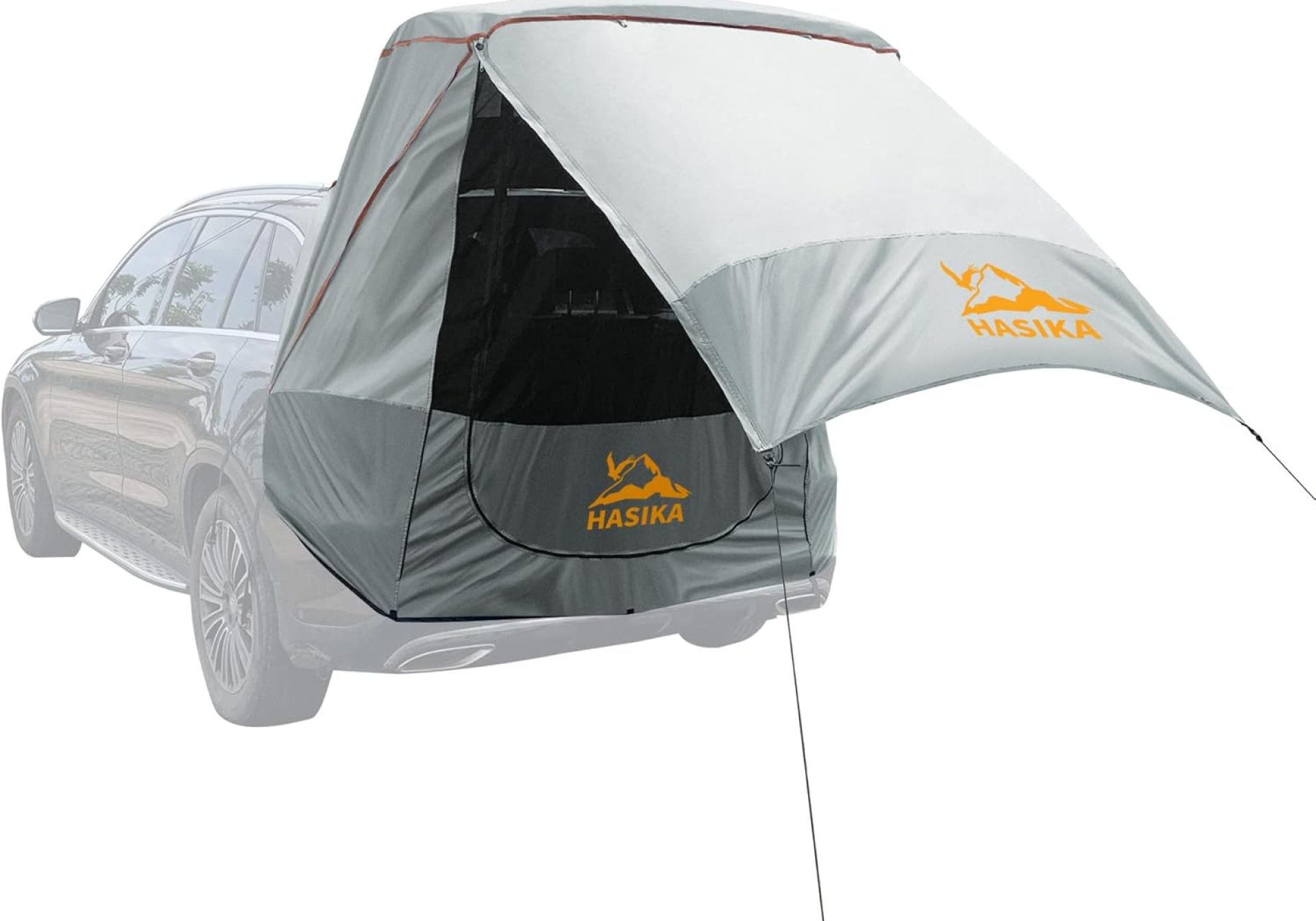 Hasika Canopy Tent Easy Set Up Sun Shade with Mesh Netting for Camping Road Trip Park Waterproof 3000MM UPF 50+ Gray Hasika Canopy Tent Easy Set Up Sun Shade with Mesh Netting for Camping Road Trip Park Waterproof 3000MM UPF 50+ Gray
