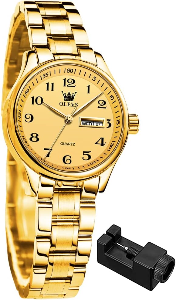 OLEVS Women Watches Business Dress Female Ladies for Small Wrist Watch Gold Silver Tone Stainless Steel Band Analog Quartz Day Date Waterproof Lady Watches OLEVS Women Watches Business Dress Female Ladies for Small Wrist Watch Gold Silver Tone Stainless Steel Band Analog Quartz Day Date Waterproof Lady Watches